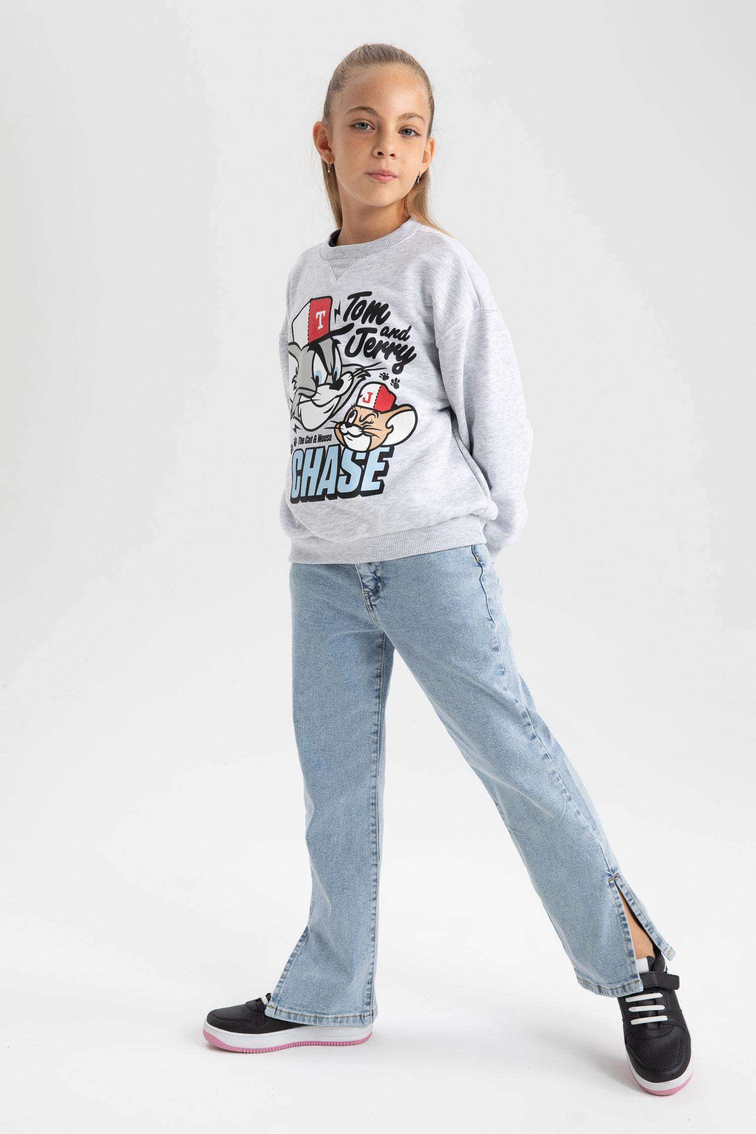 Қыздарға тік пішім джинсы Шалбар