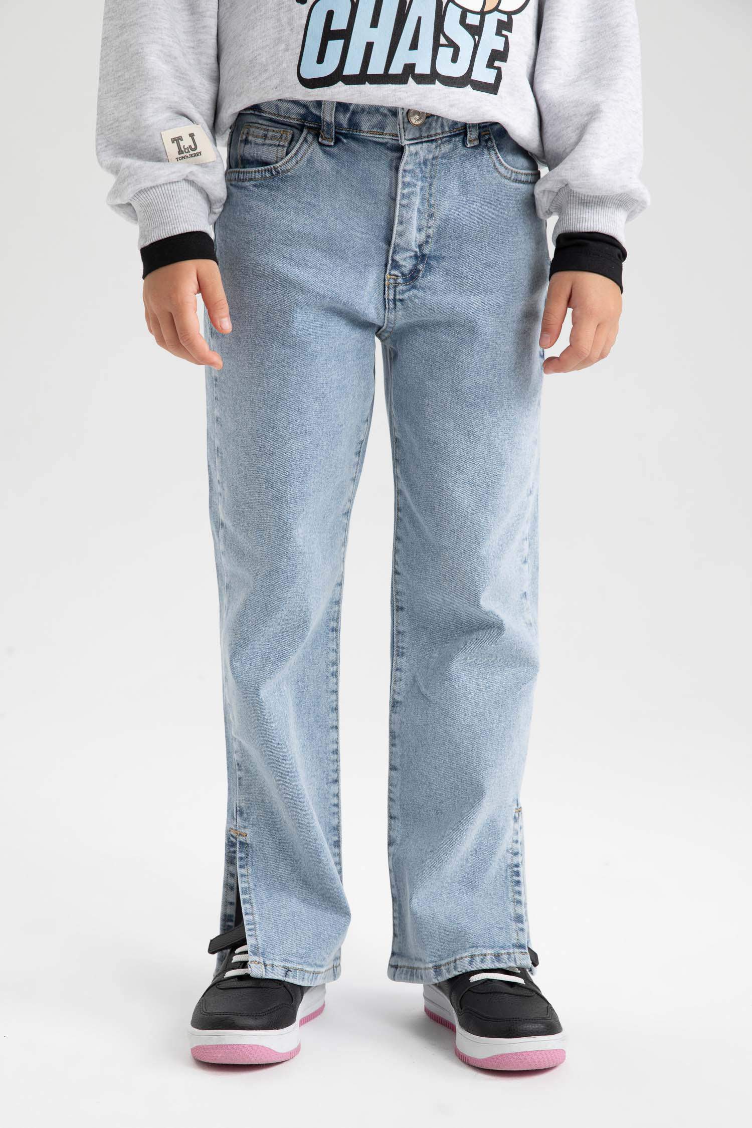 Қыздарға тік пішім джинсы Шалбар