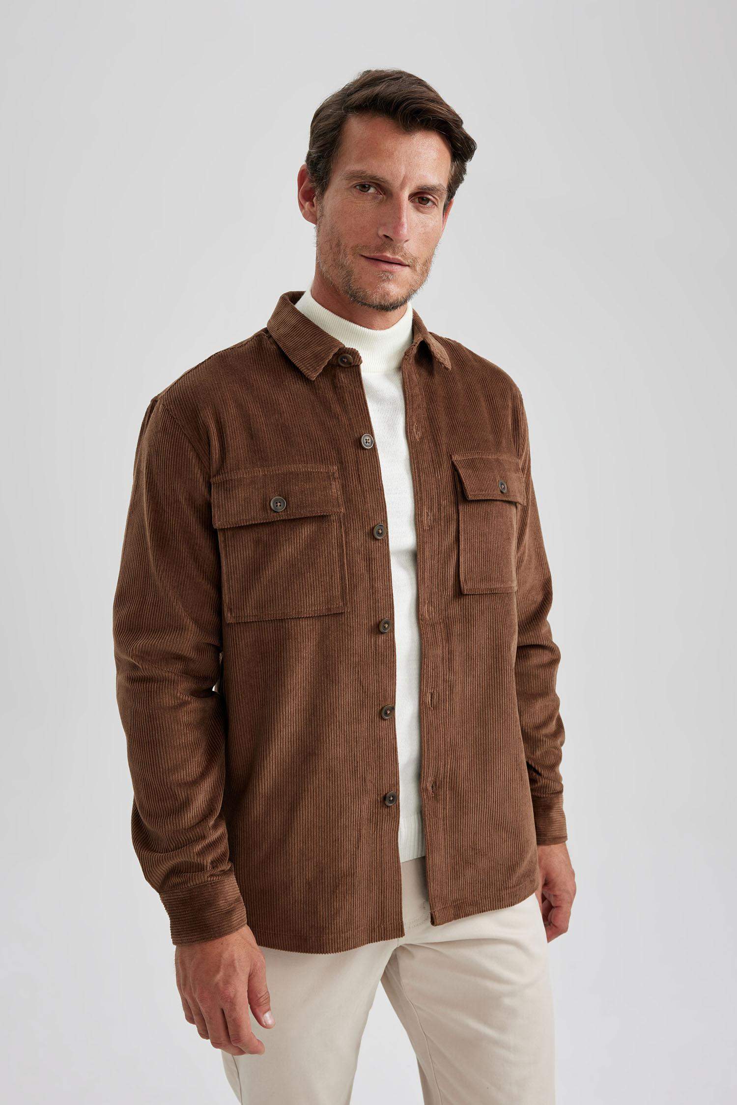 қалыпты пішім поло жаға Сыртқа киетін жейде