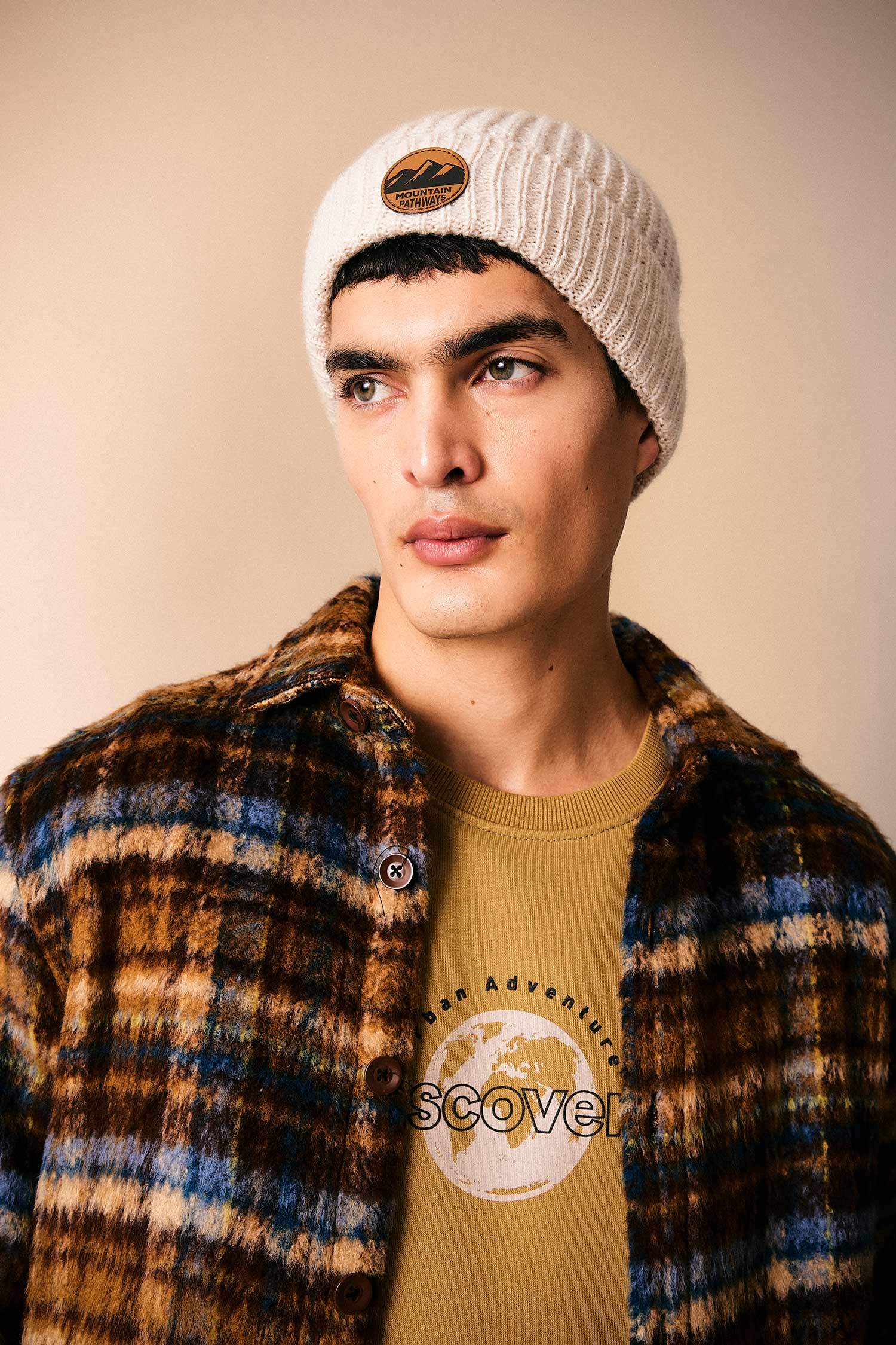 Polo Yaka Düğmeli Kareli Uzun Kollu Gömlek Ceket