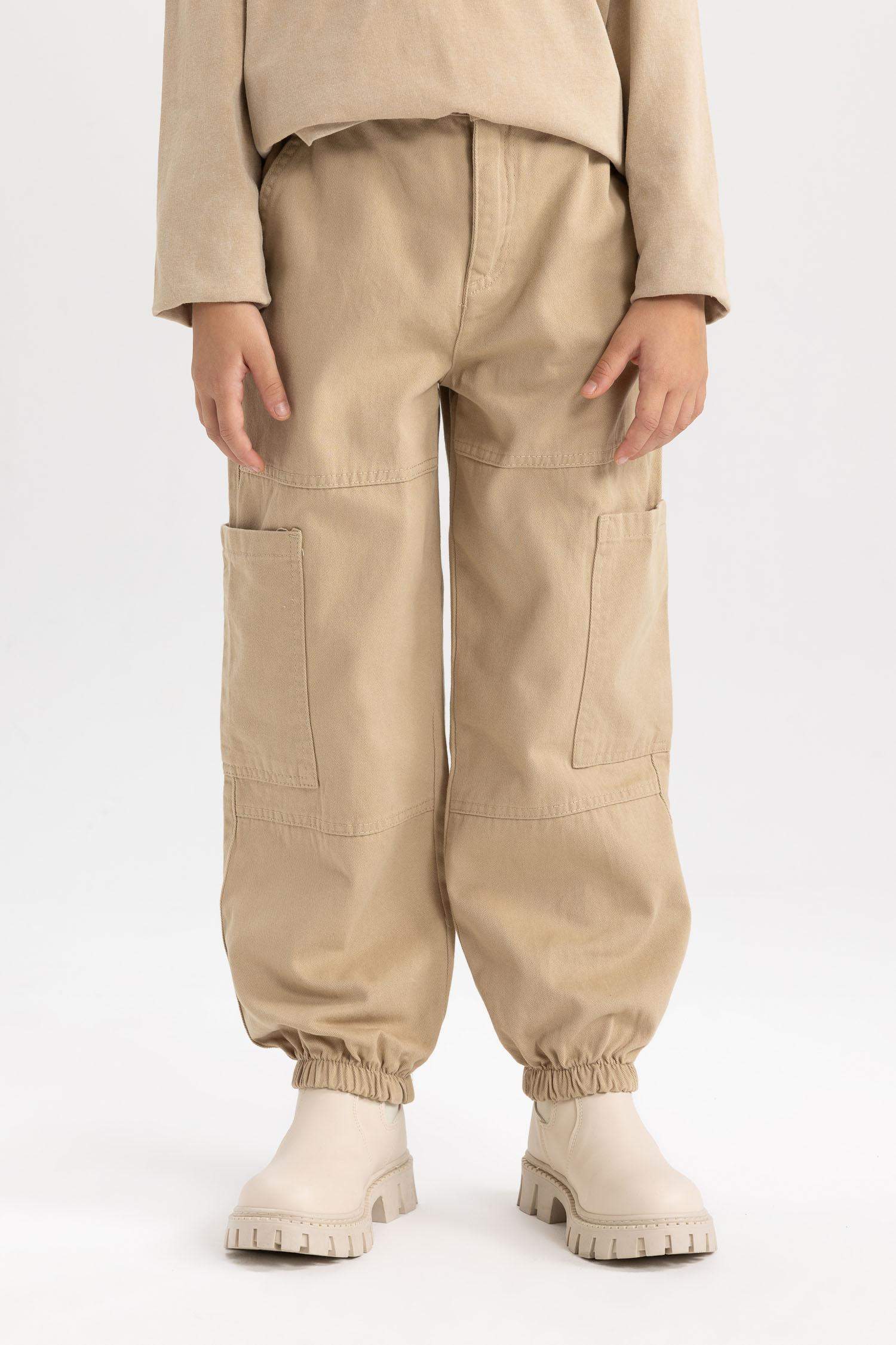 Girl Parachute Gabardine Trousers