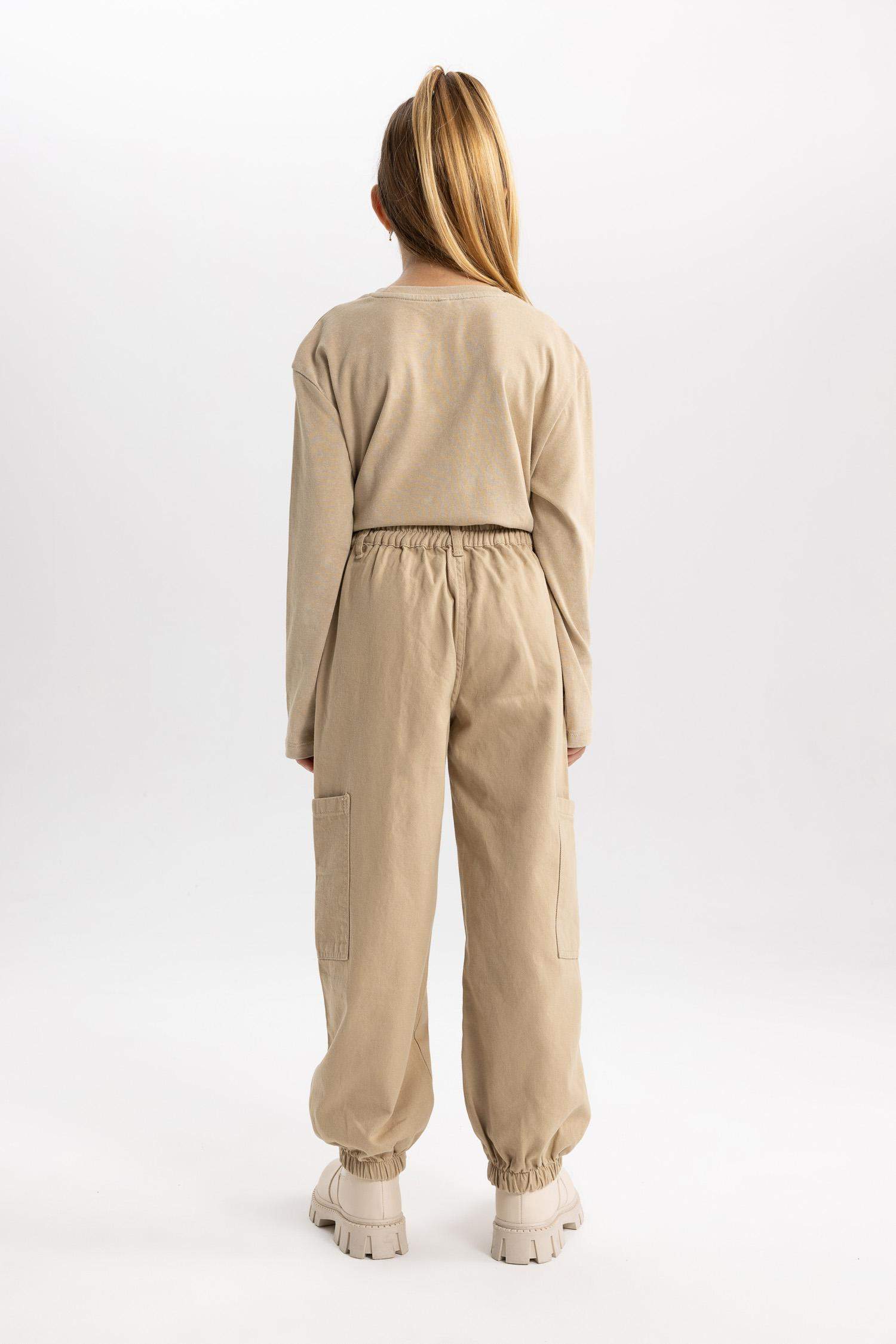 Girl Parachute Gabardine Trousers