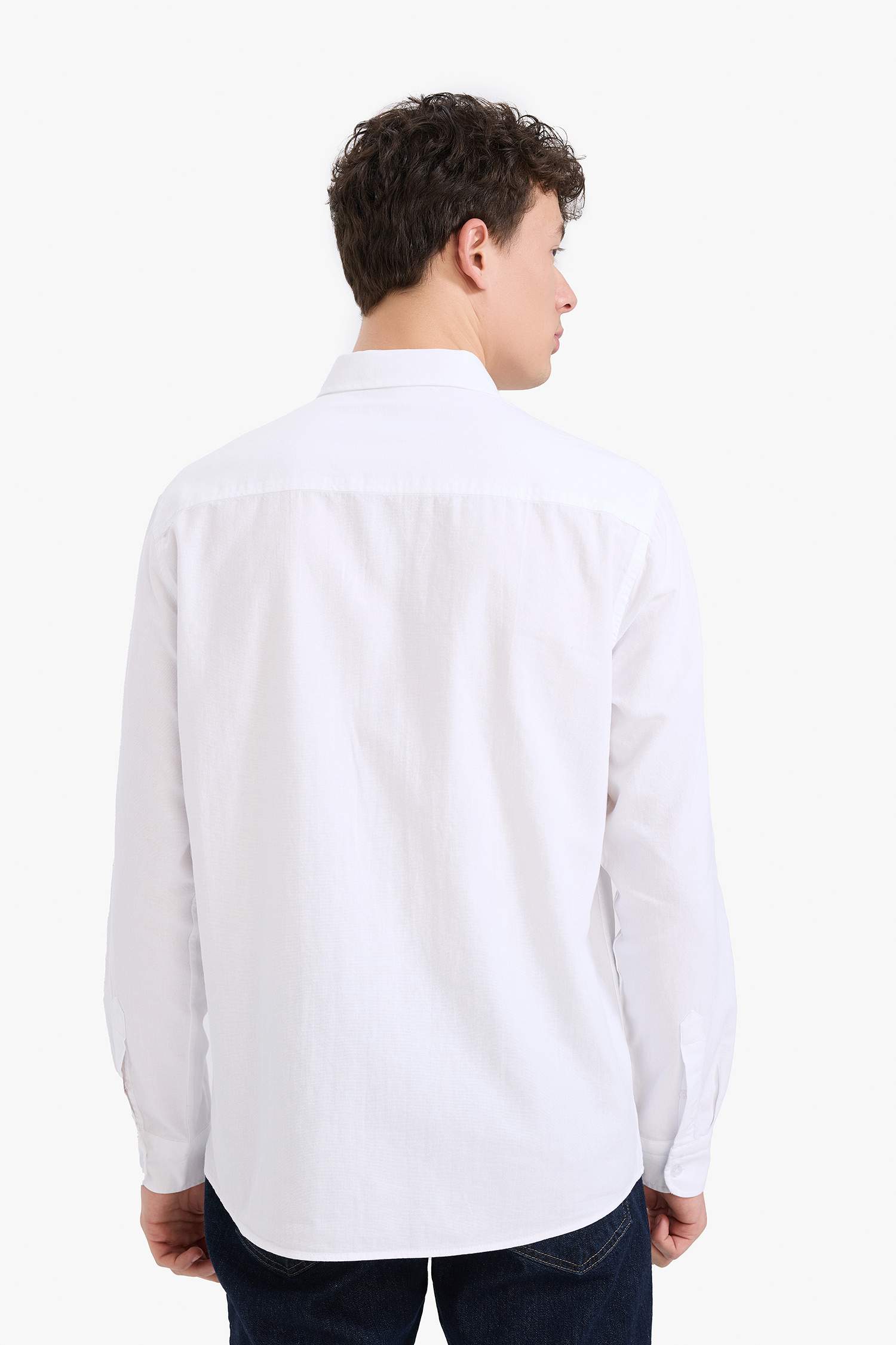 Regular Fit Polo Shirt Oxford Long Sleeve Shirt