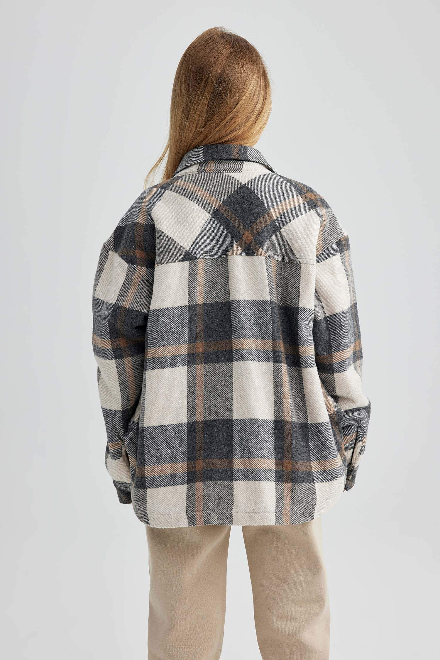 قميص ردن طويل بناتي فلانيل