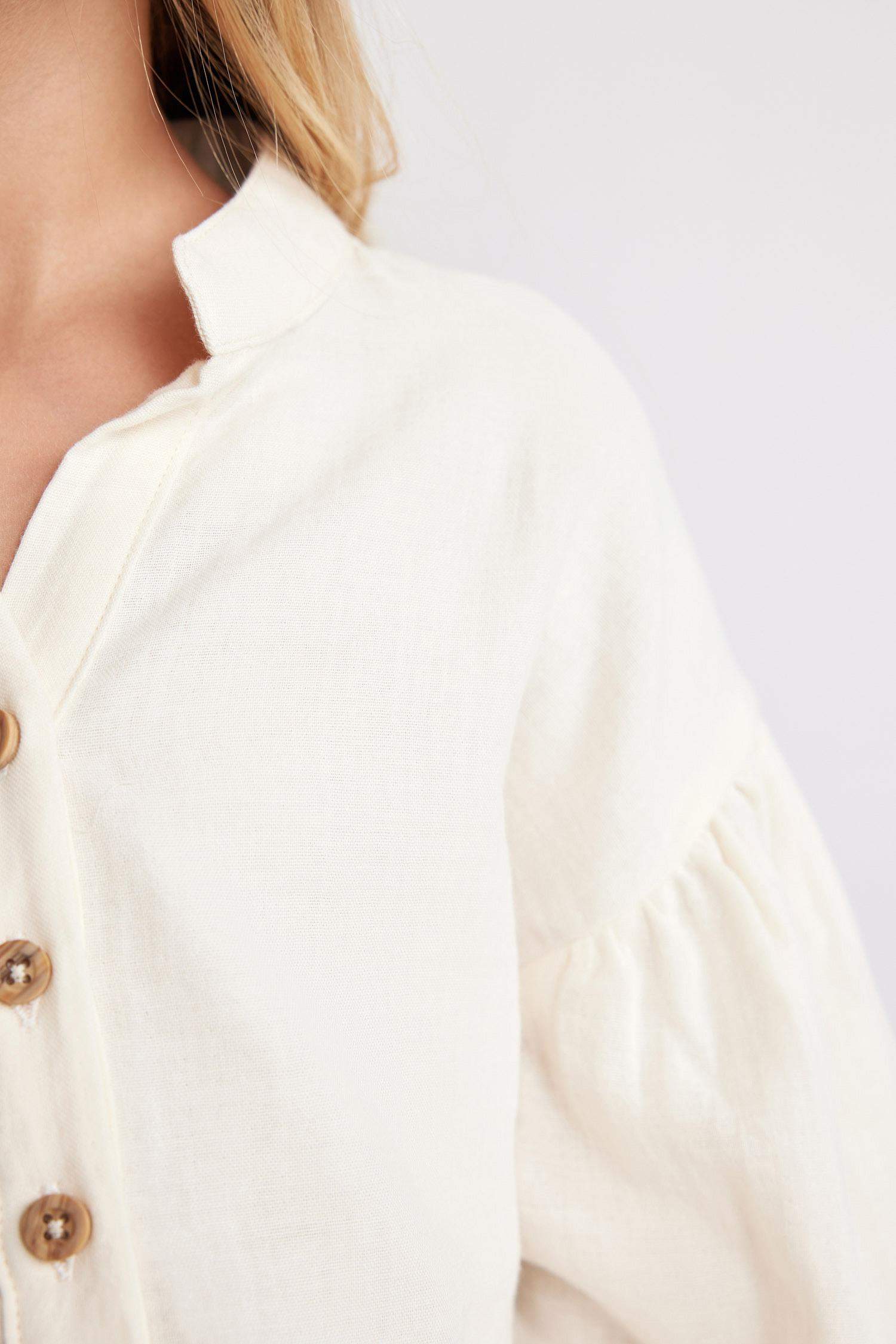 Рубашка свободного кроя с длинным рукавом для девочек