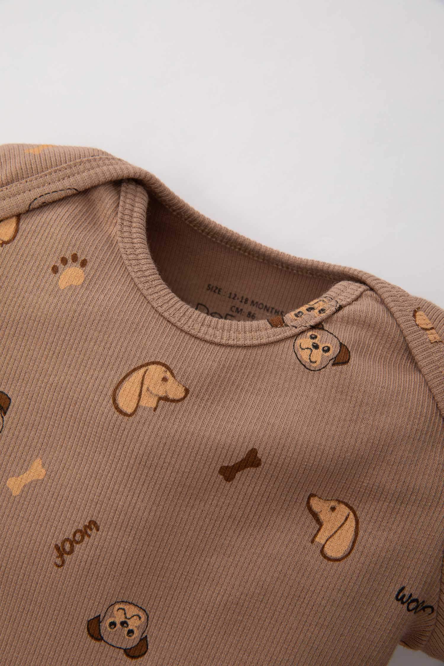 سيت ولادي بياقة مستديرة - قطعتين