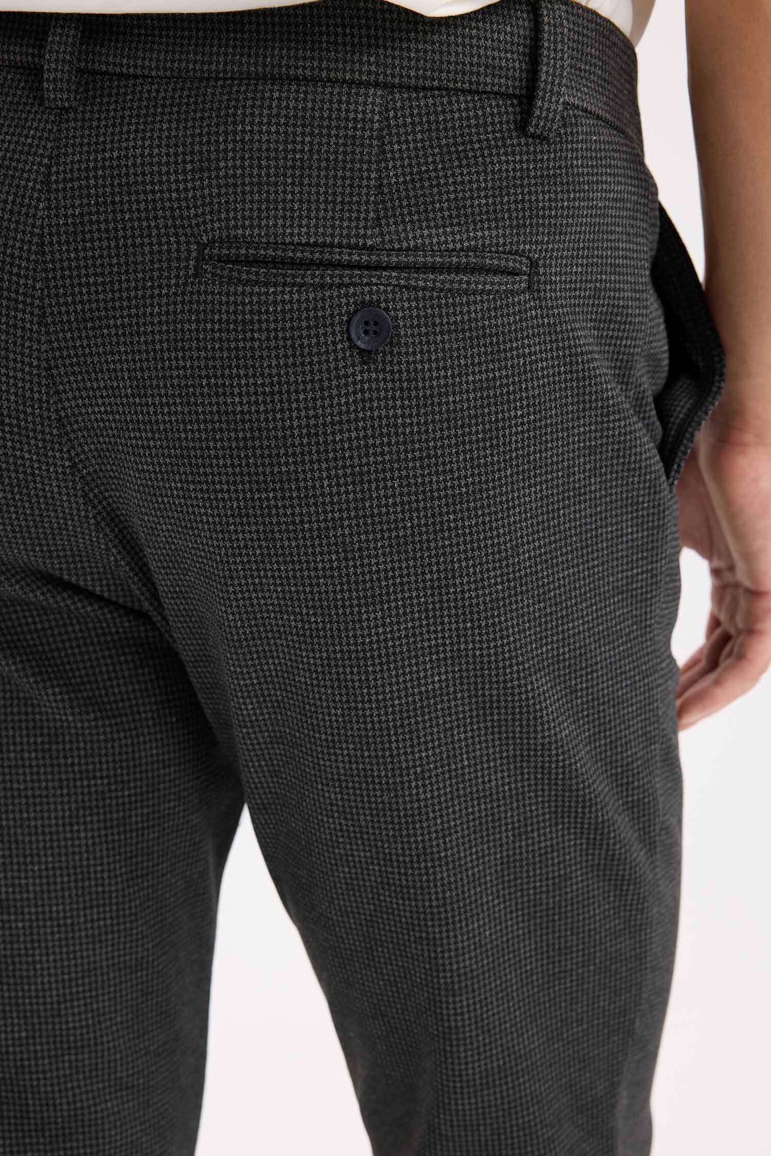 Tailored Regular Fit Pocketed Gabardine Trousers