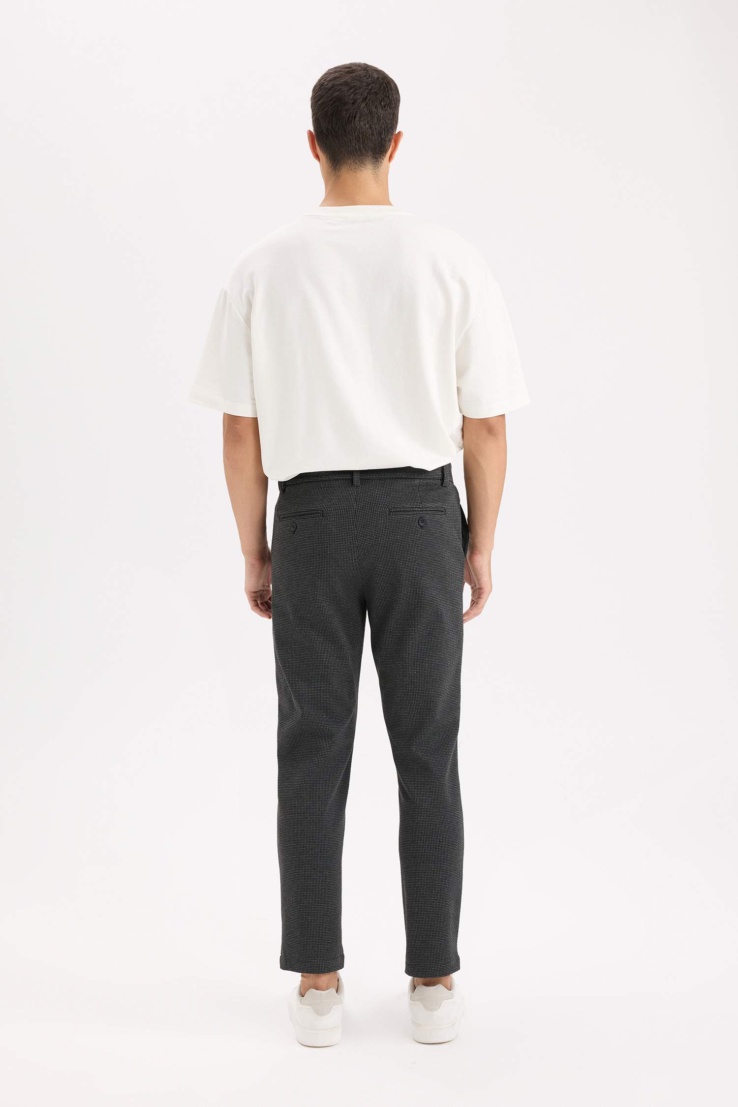 Tailored Regular Fit Pocketed Gabardine Trousers