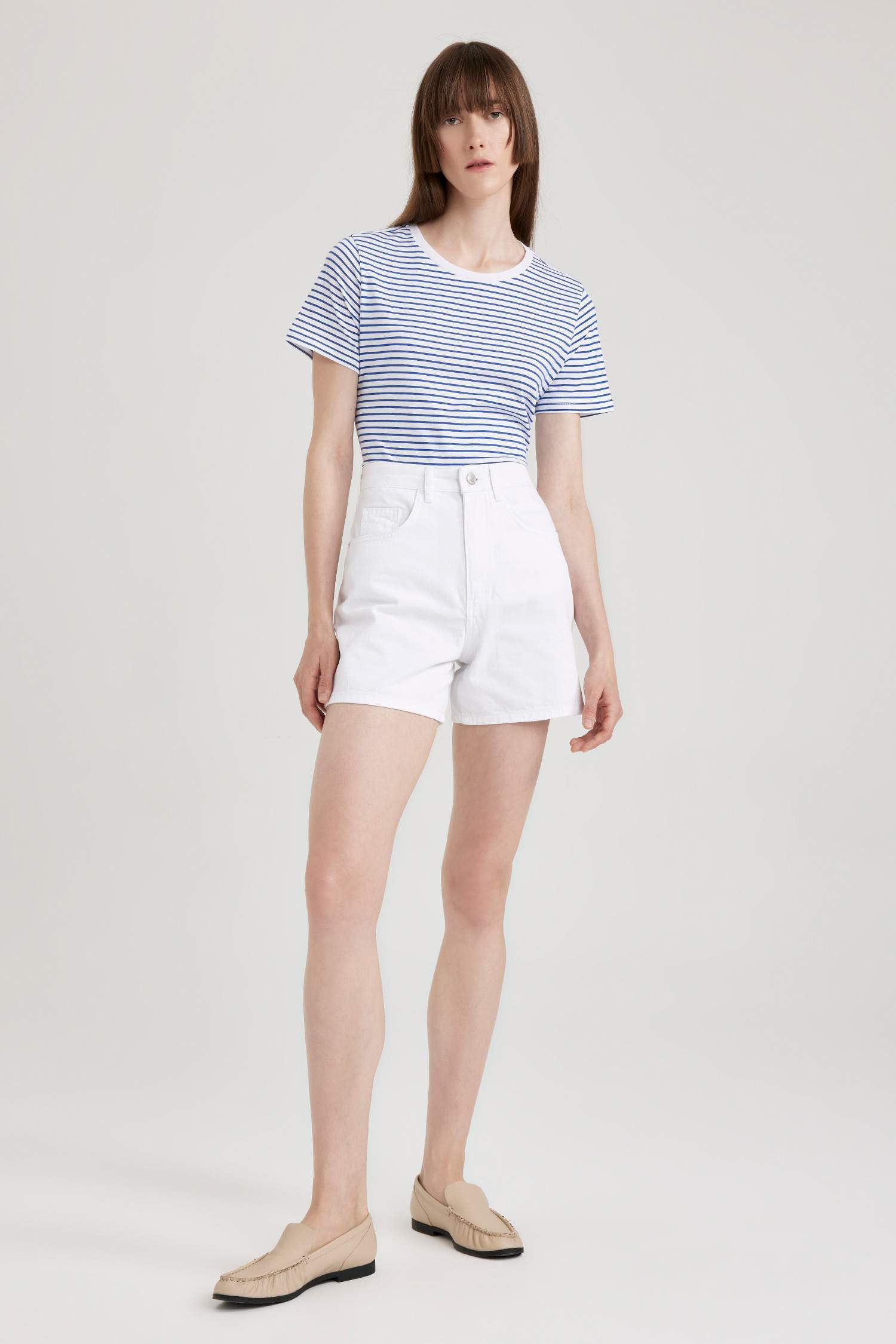 T-Shirt à Manches Courtes coupe régulière Col Ras Du Cou