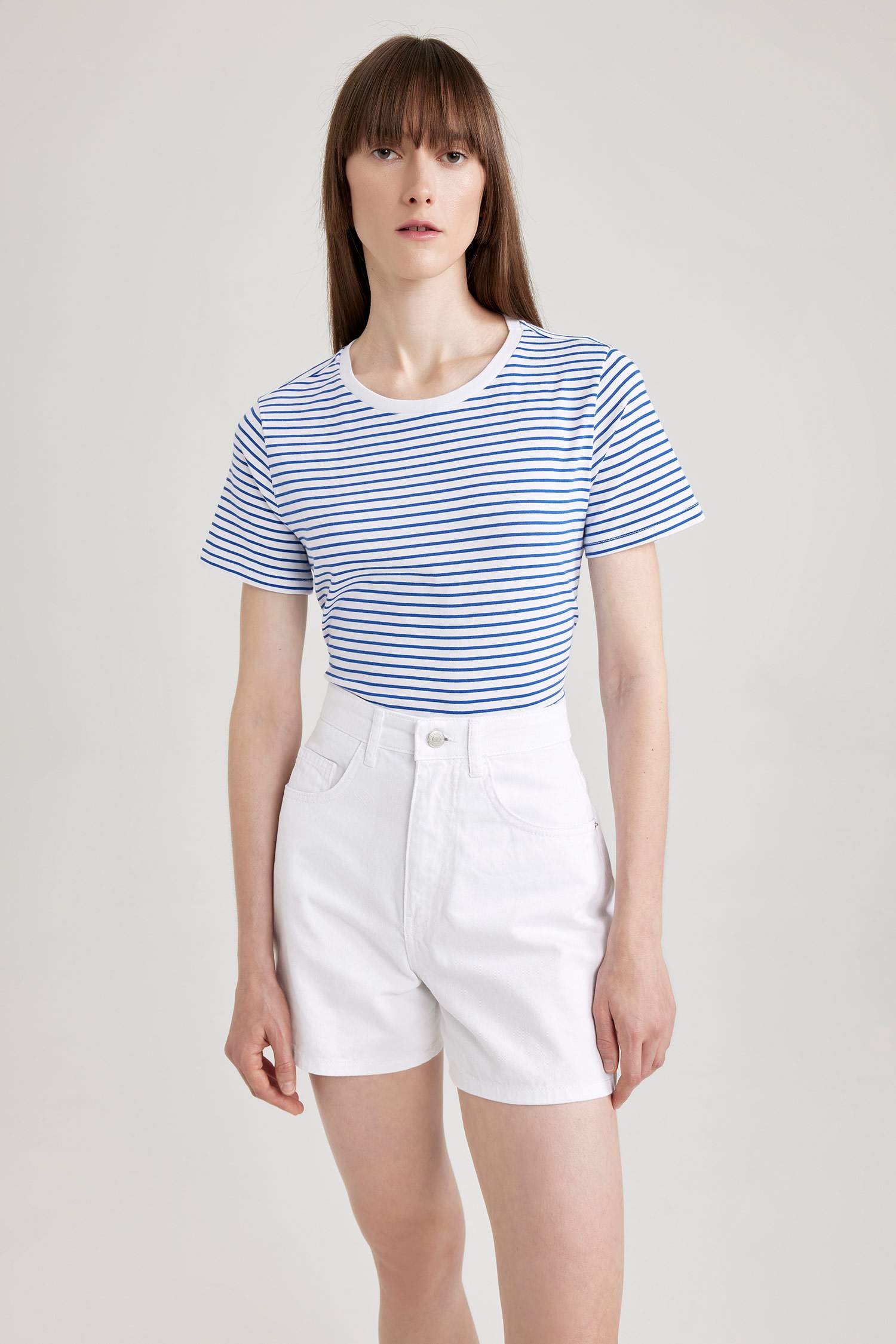 T-Shirt à Manches Courtes coupe régulière Col Ras Du Cou