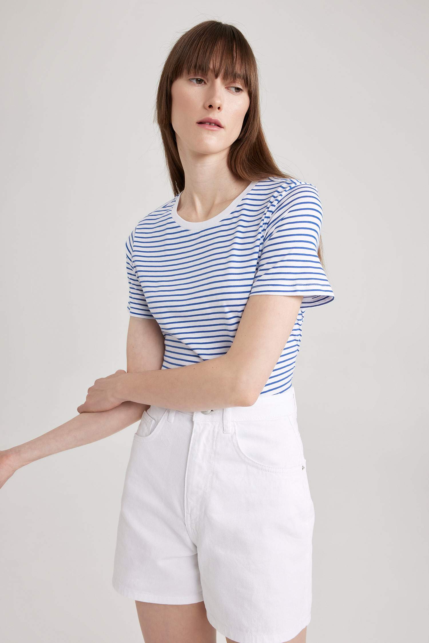 T-Shirt à Manches Courtes coupe régulière Col Ras Du Cou