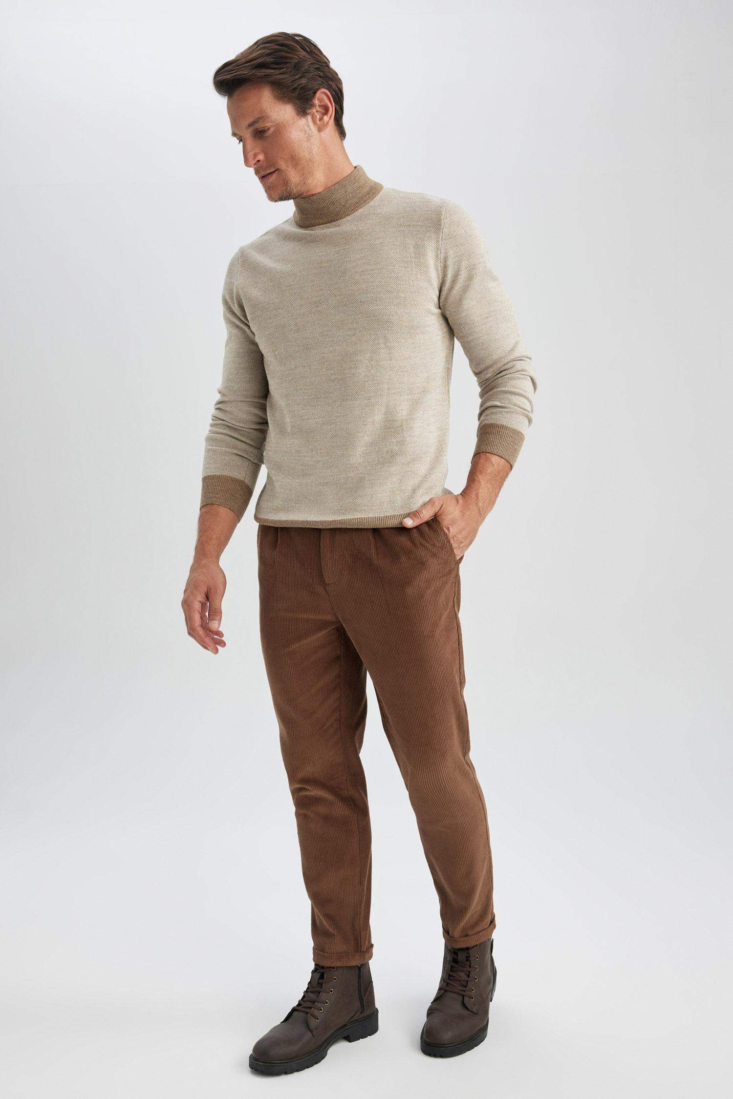 бейімделген пішім барқыт тұрақты етек Шалбар