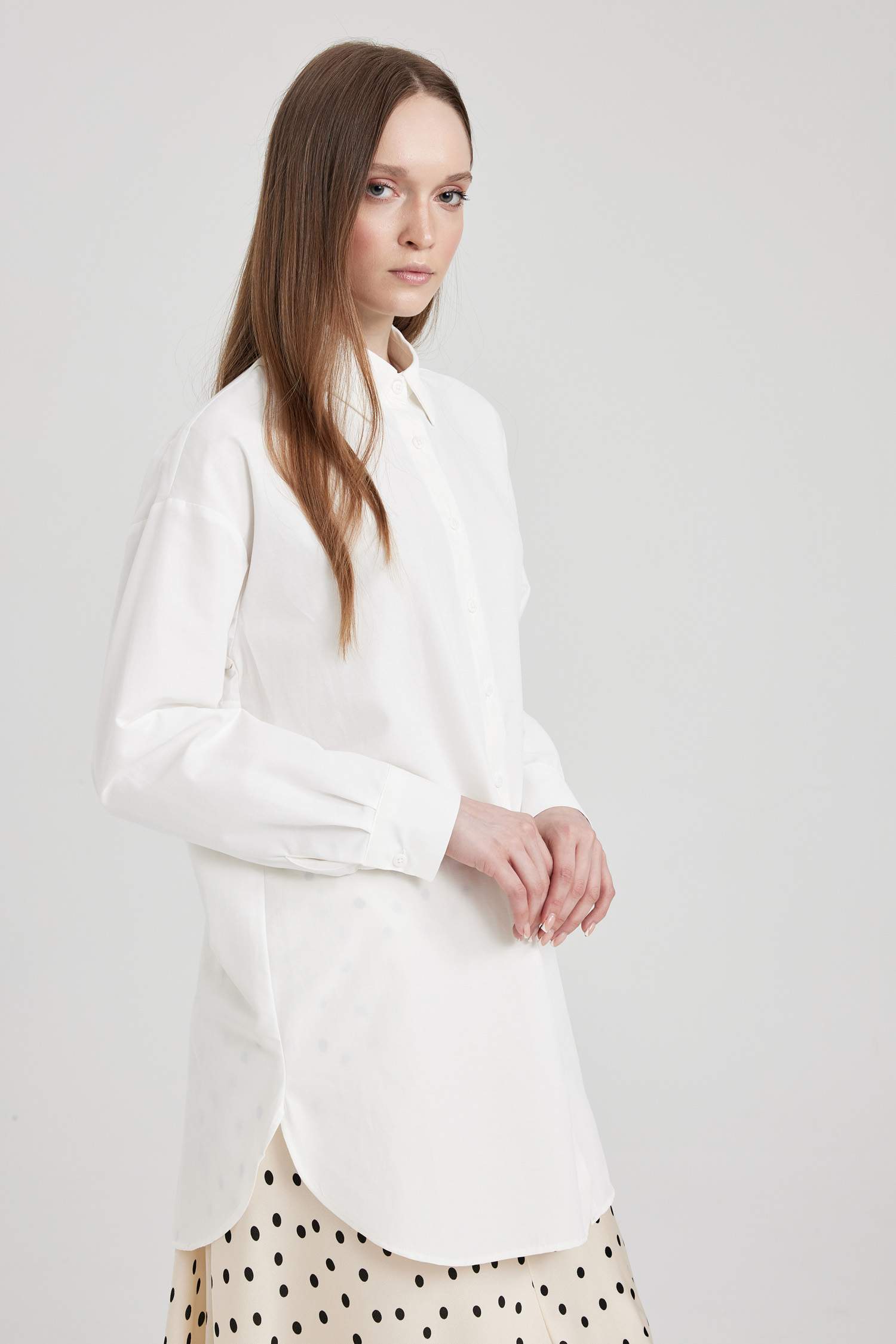 Relax Fit Poplin Long Sleeve Tunic