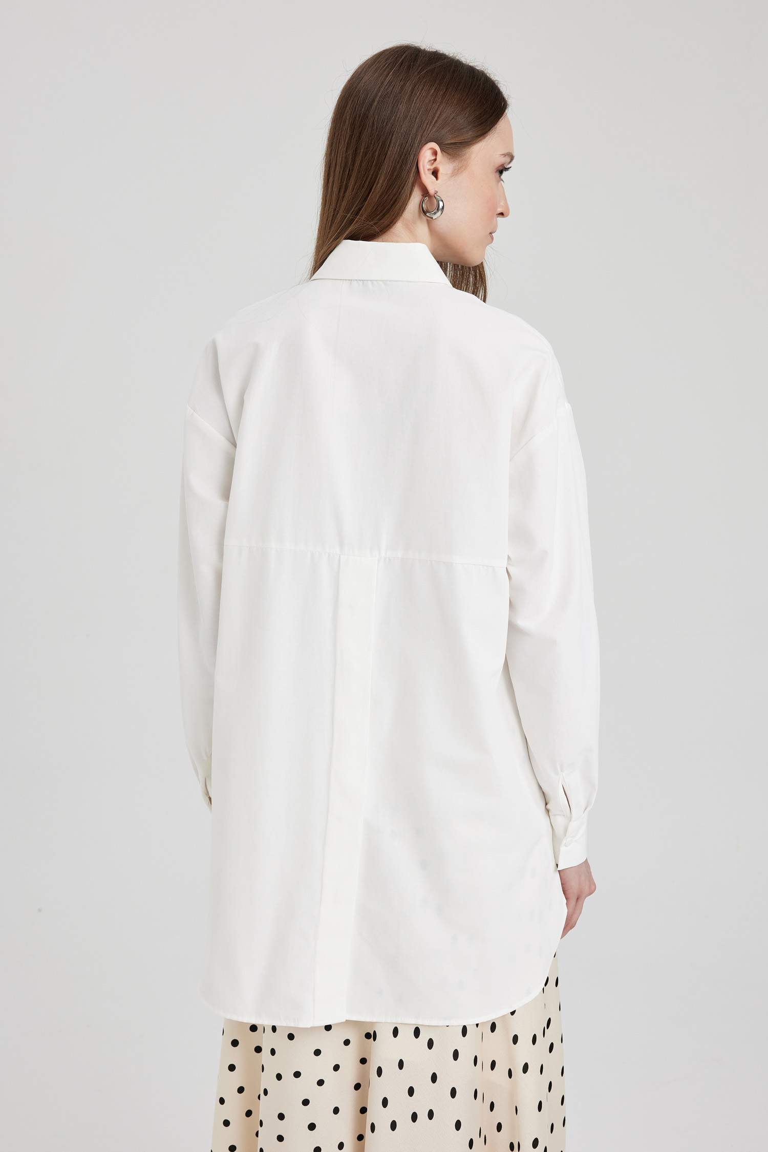 Relax Fit Poplin Long Sleeve Tunic