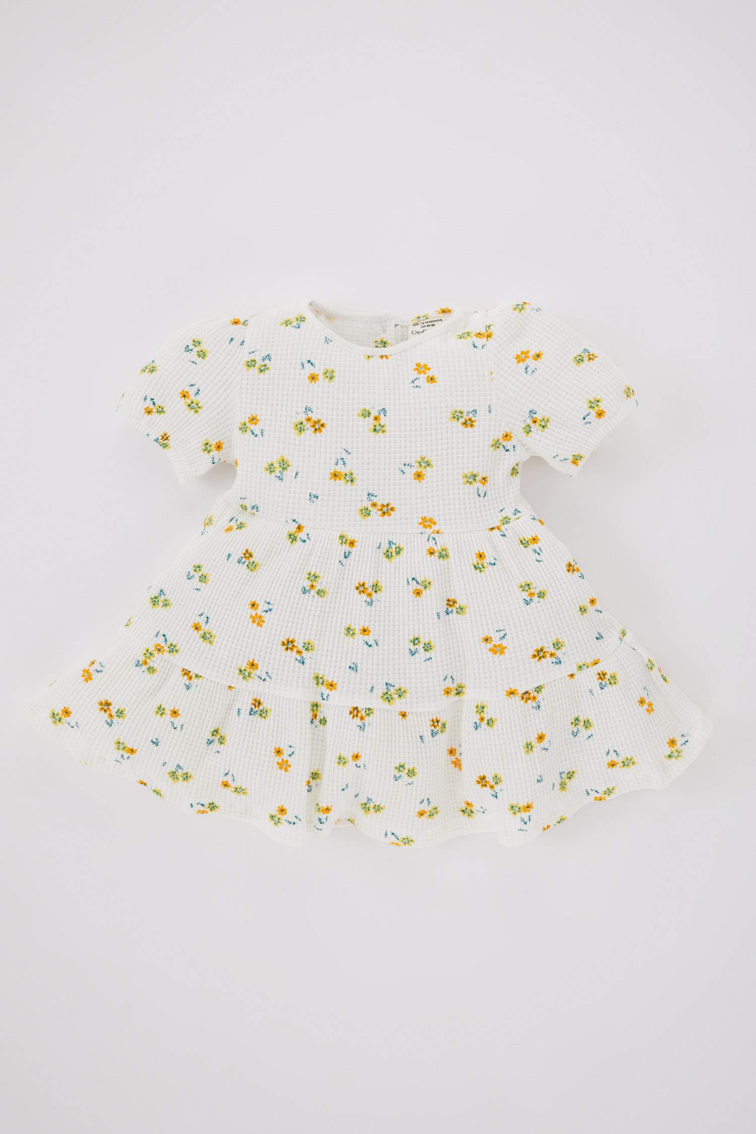 فستان بناتي فلورال بقصة عادية