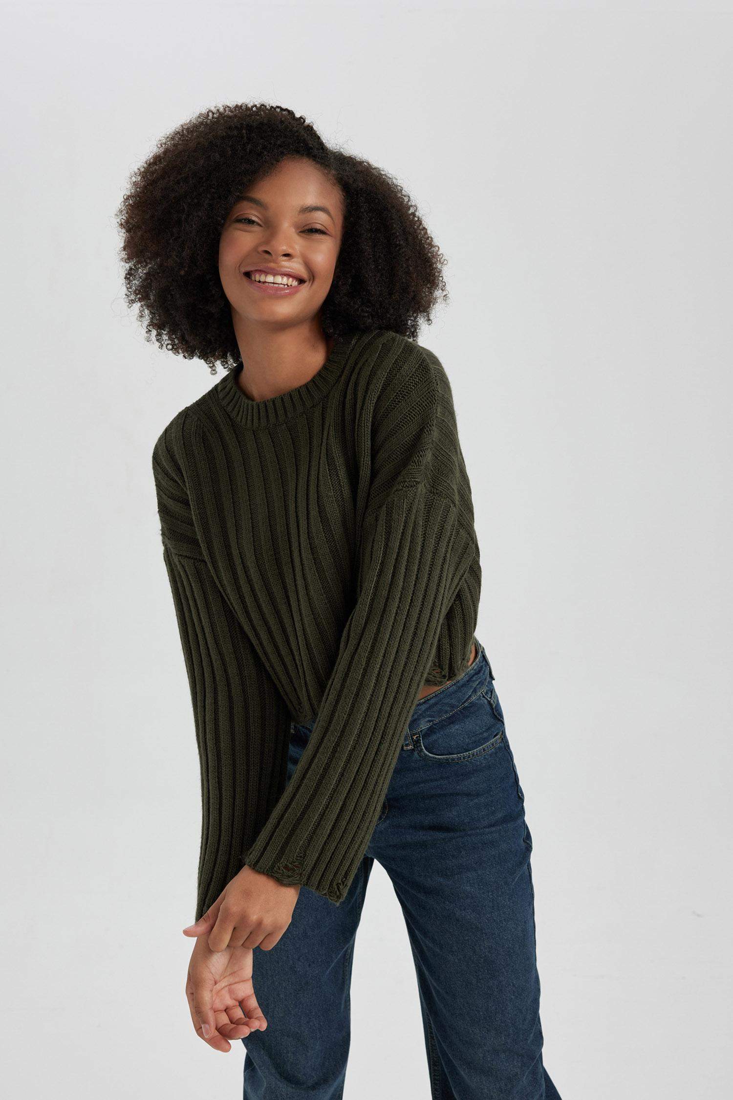 Regular Fit Crew Neck Knitwear Pullover