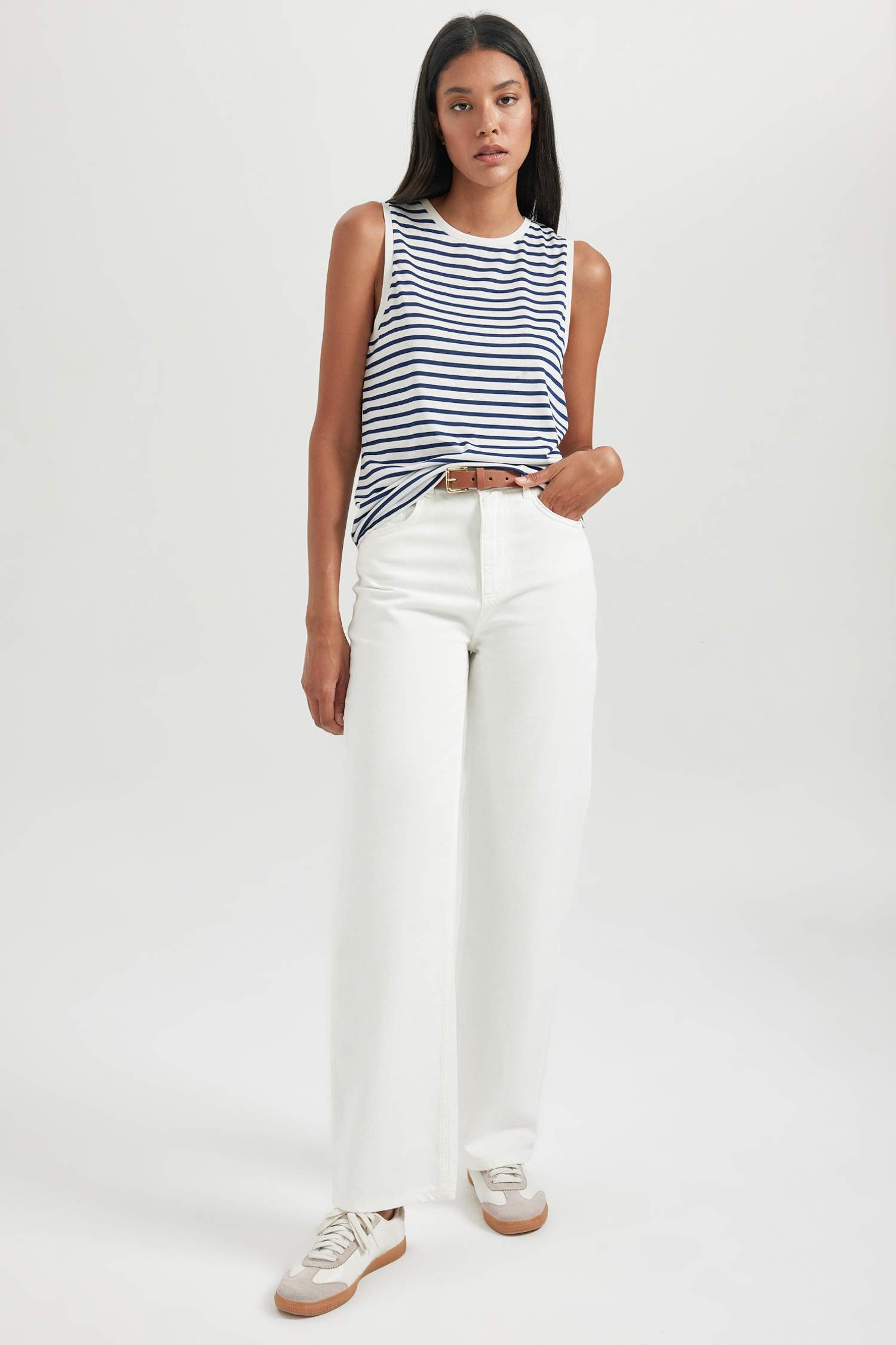 Débardeur Coupe Régulière Col Ras Du Cou