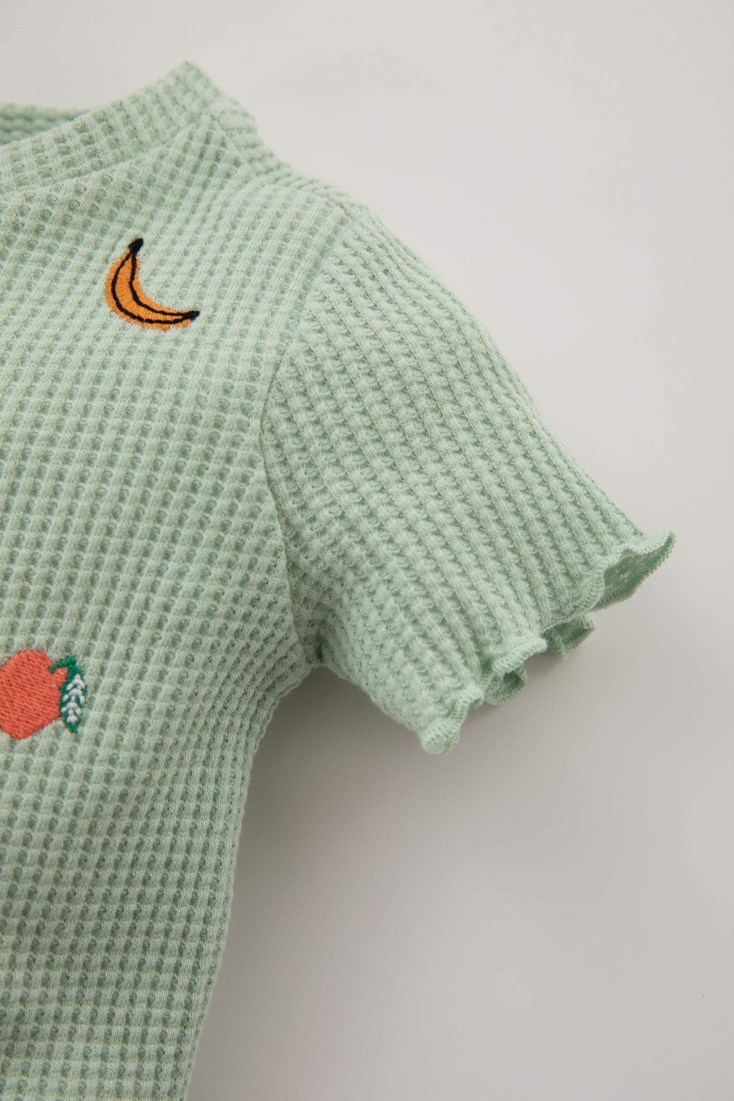 Сәби Қыз велосипед мойыны жемістер қысқа жеңді Қысқа жеңді футболка