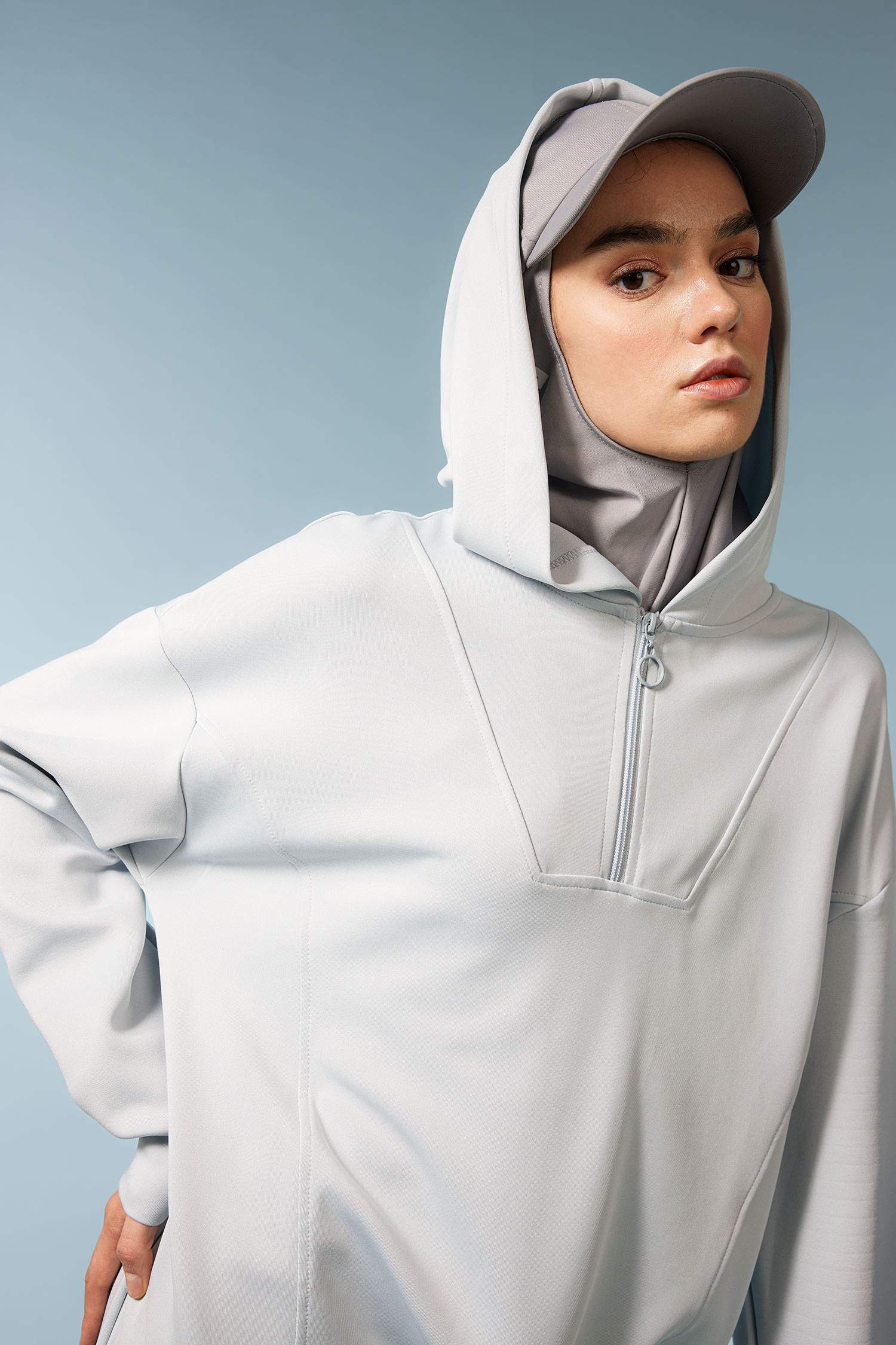 Long Fit Hooded Scuba Diver Sports Sweatshirt