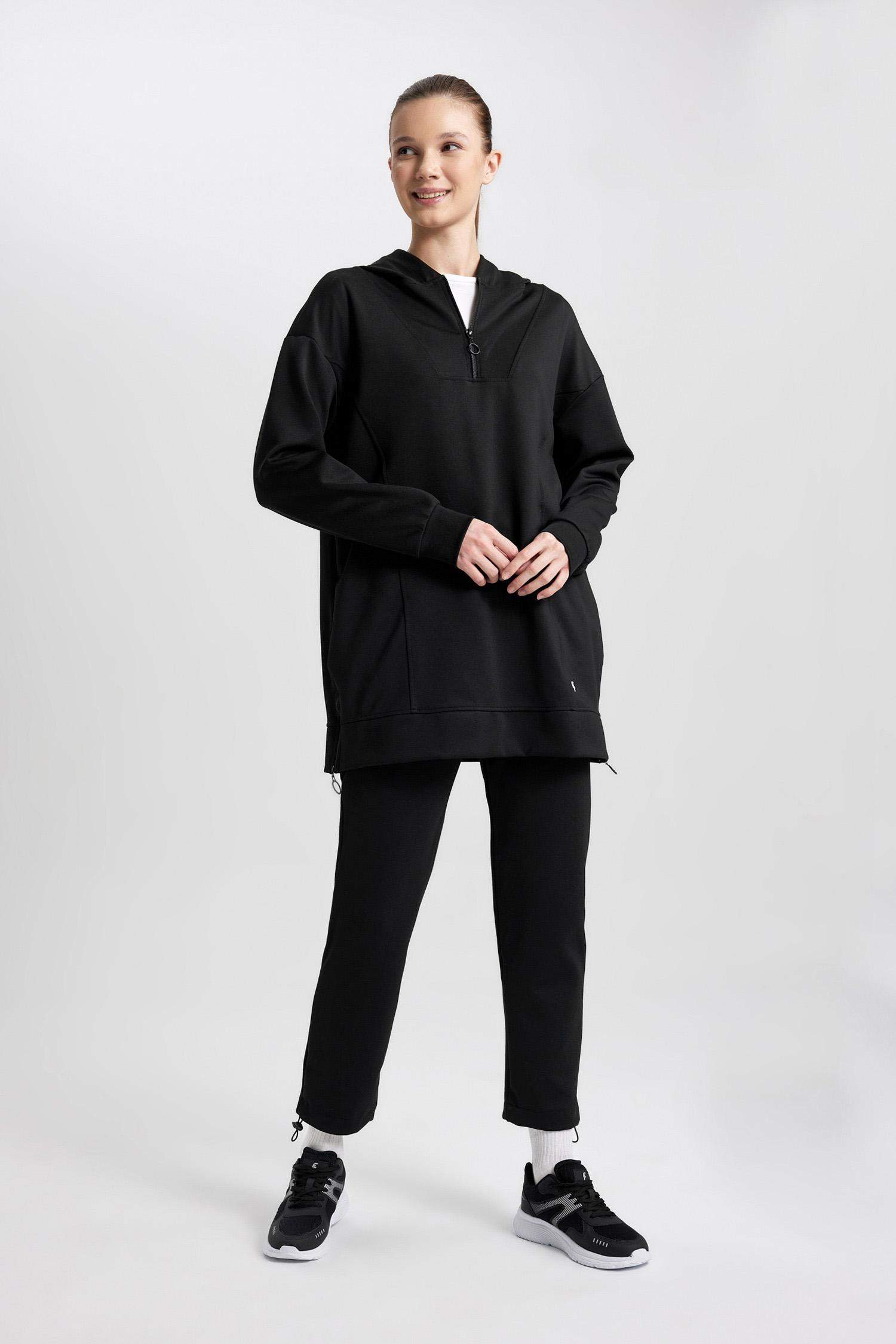 بنطلون بجامة رياضي قماش سكوبا قصة عادية بجيب من DeFactoFit