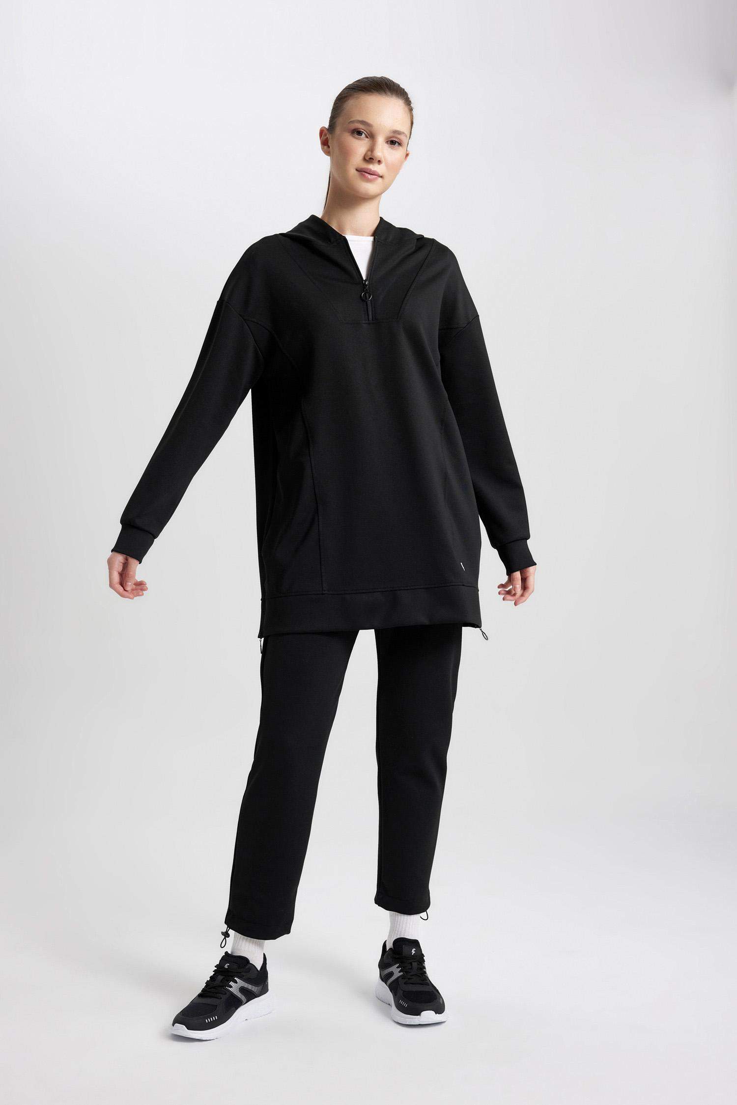 بنطلون بجامة رياضي قماش سكوبا قصة عادية بجيب من DeFactoFit