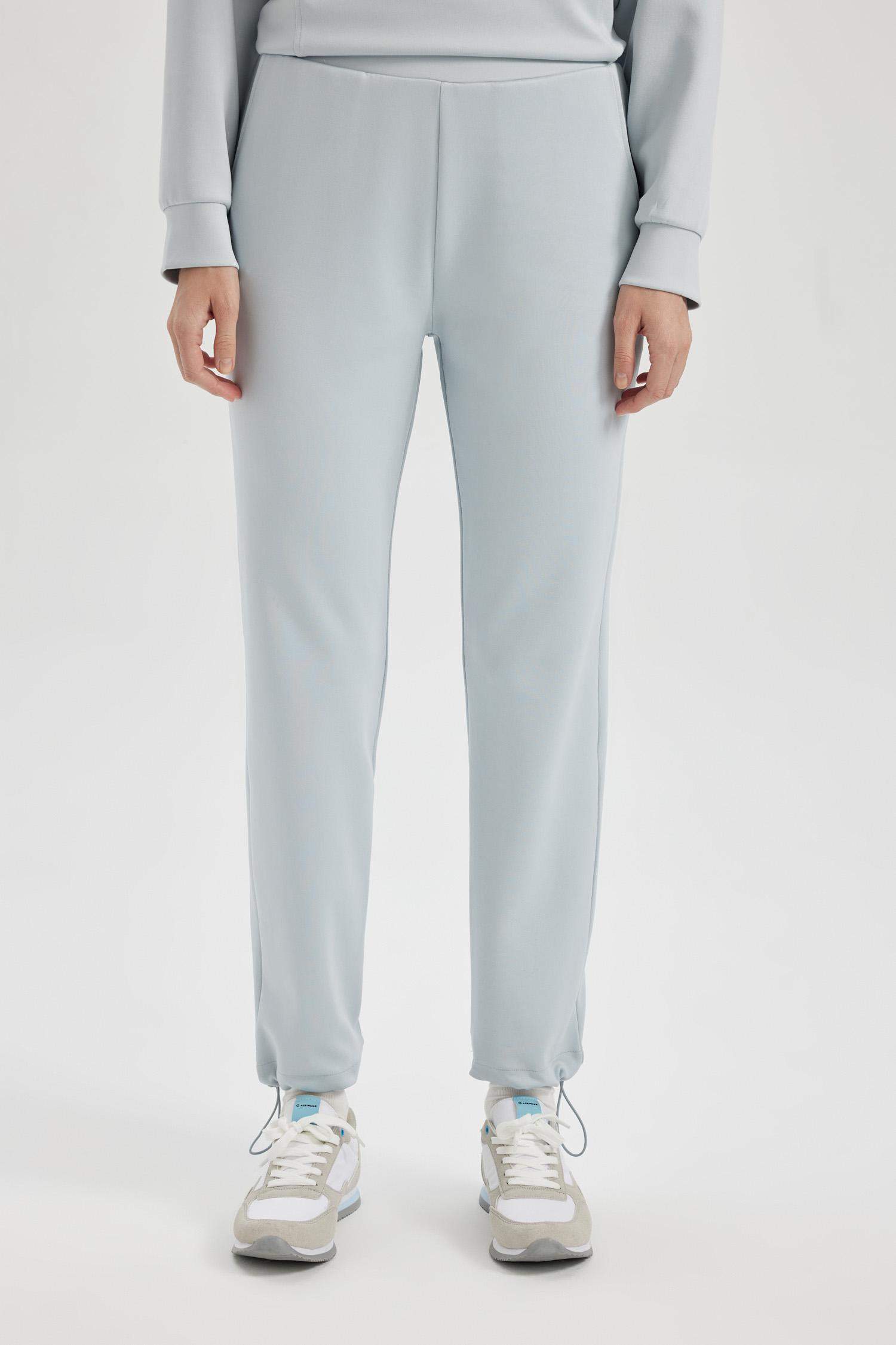 بنطلون سويت بانتس قماش سكوبا قصة عادية من DeFactoFit