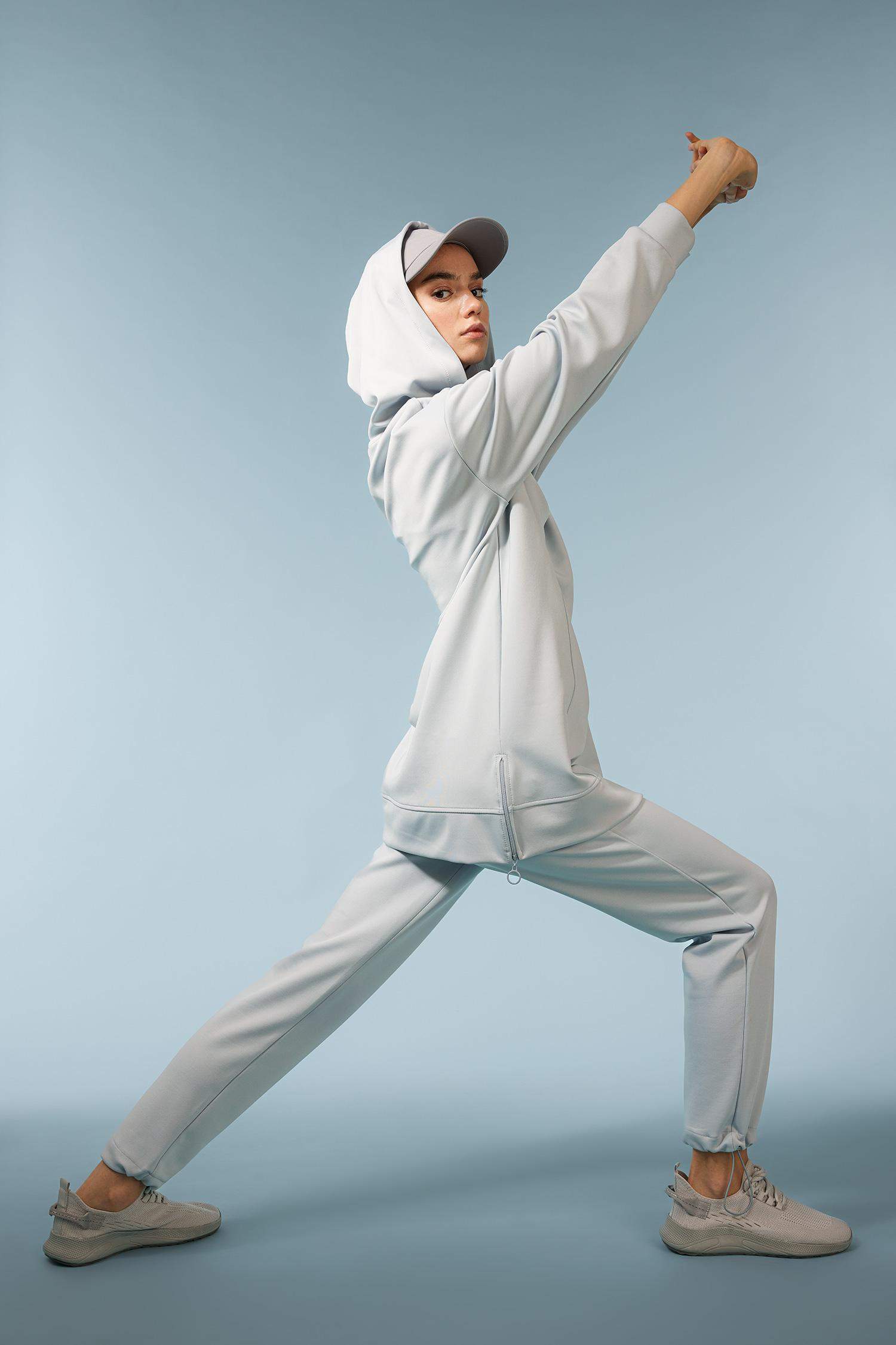 بنطلون سويت بانتس قماش سكوبا قصة عادية من DeFactoFit