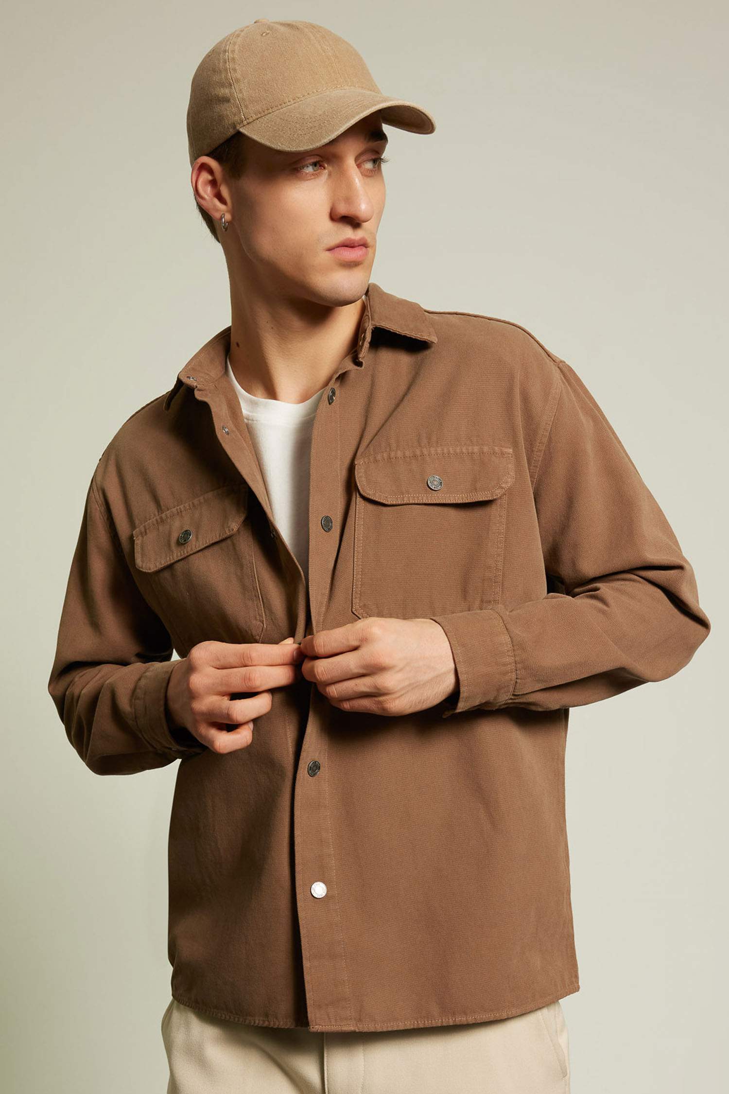 релакс пішімі поло жаға Сыртқа киетін жейде