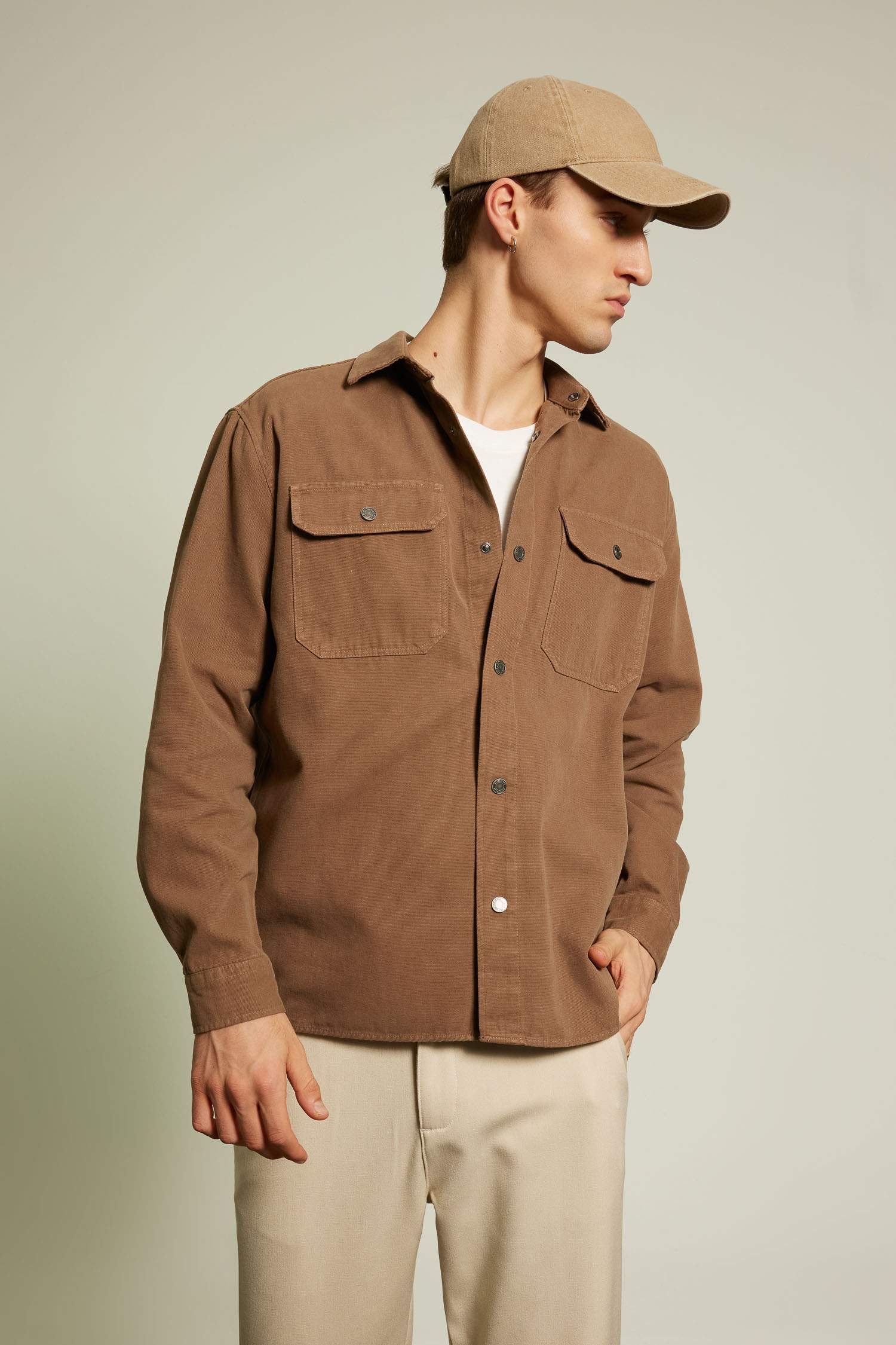 релакс пішімі поло жаға Сыртқа киетін жейде