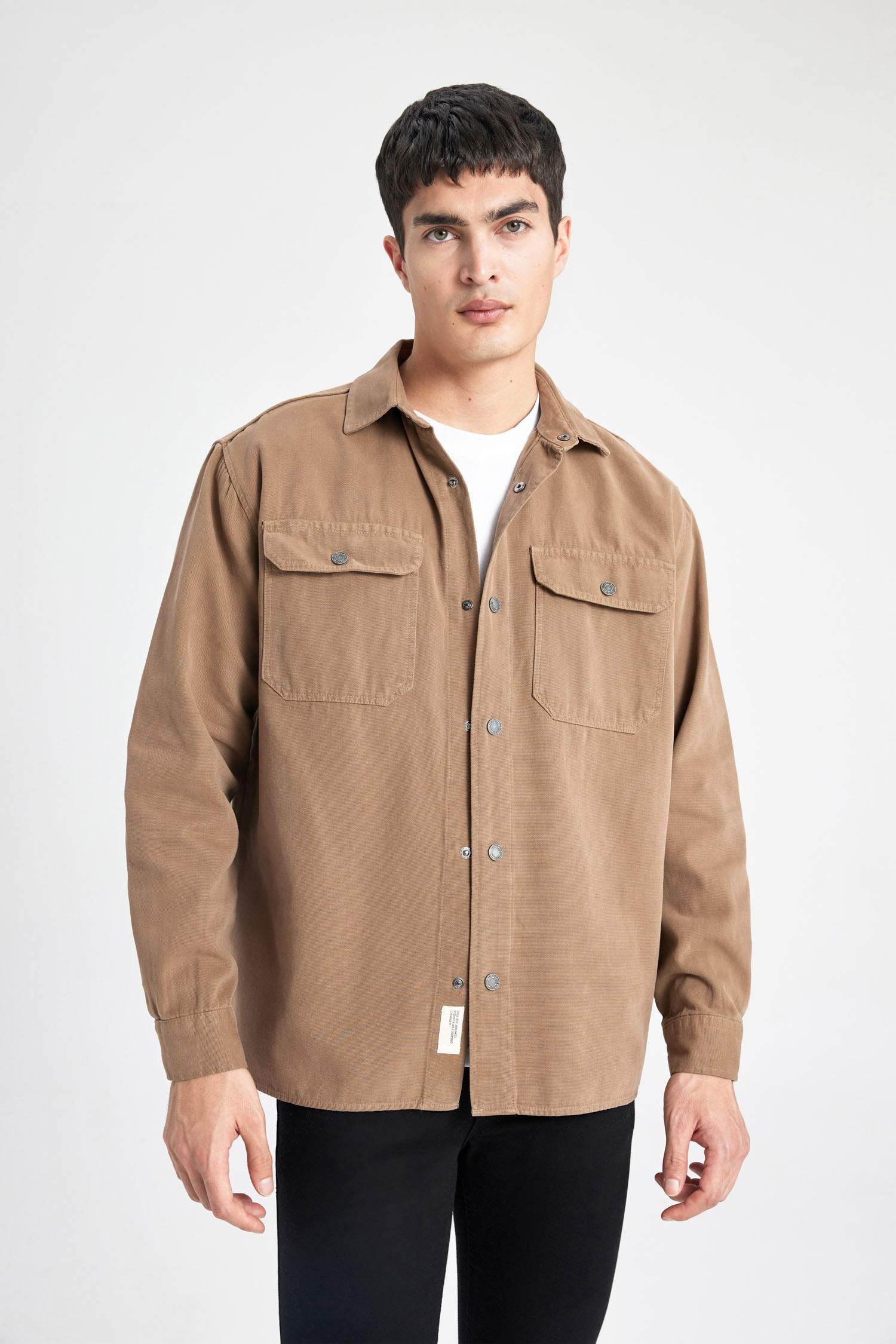 релакс пішімі поло жаға Сыртқа киетін жейде