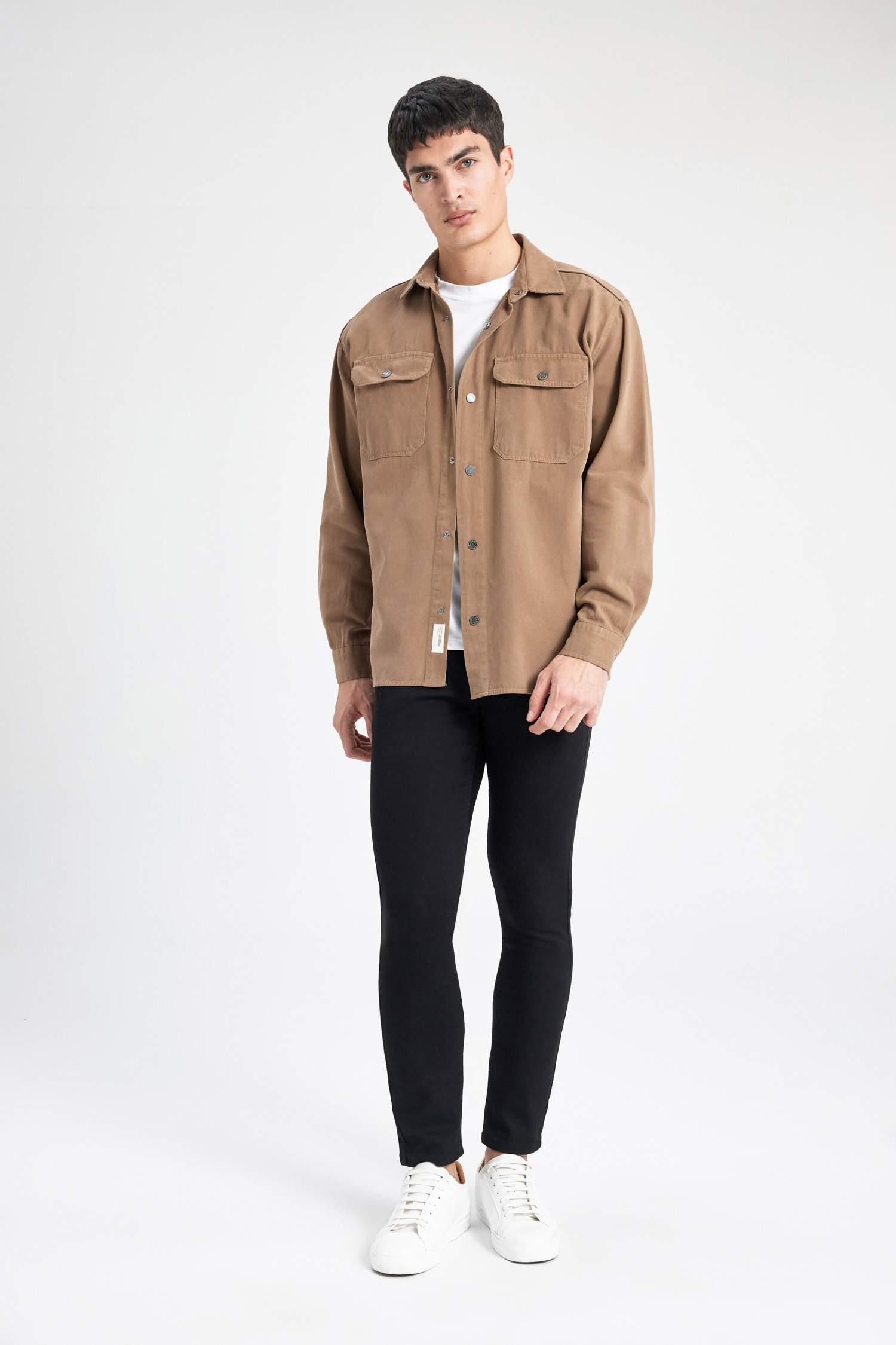 релакс пішімі поло жаға Сыртқа киетін жейде