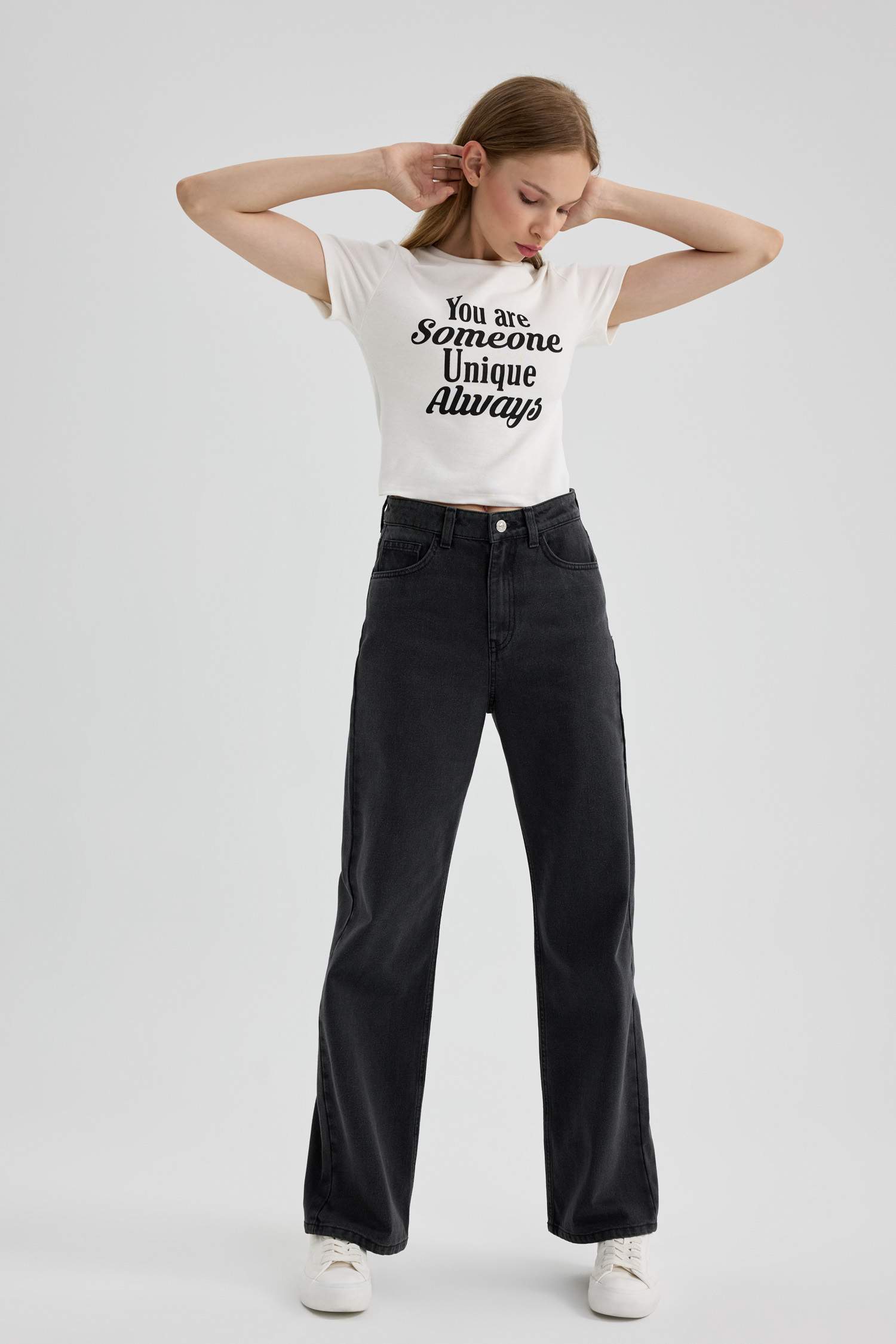 90 Wide Leg High Waist Long Jeans