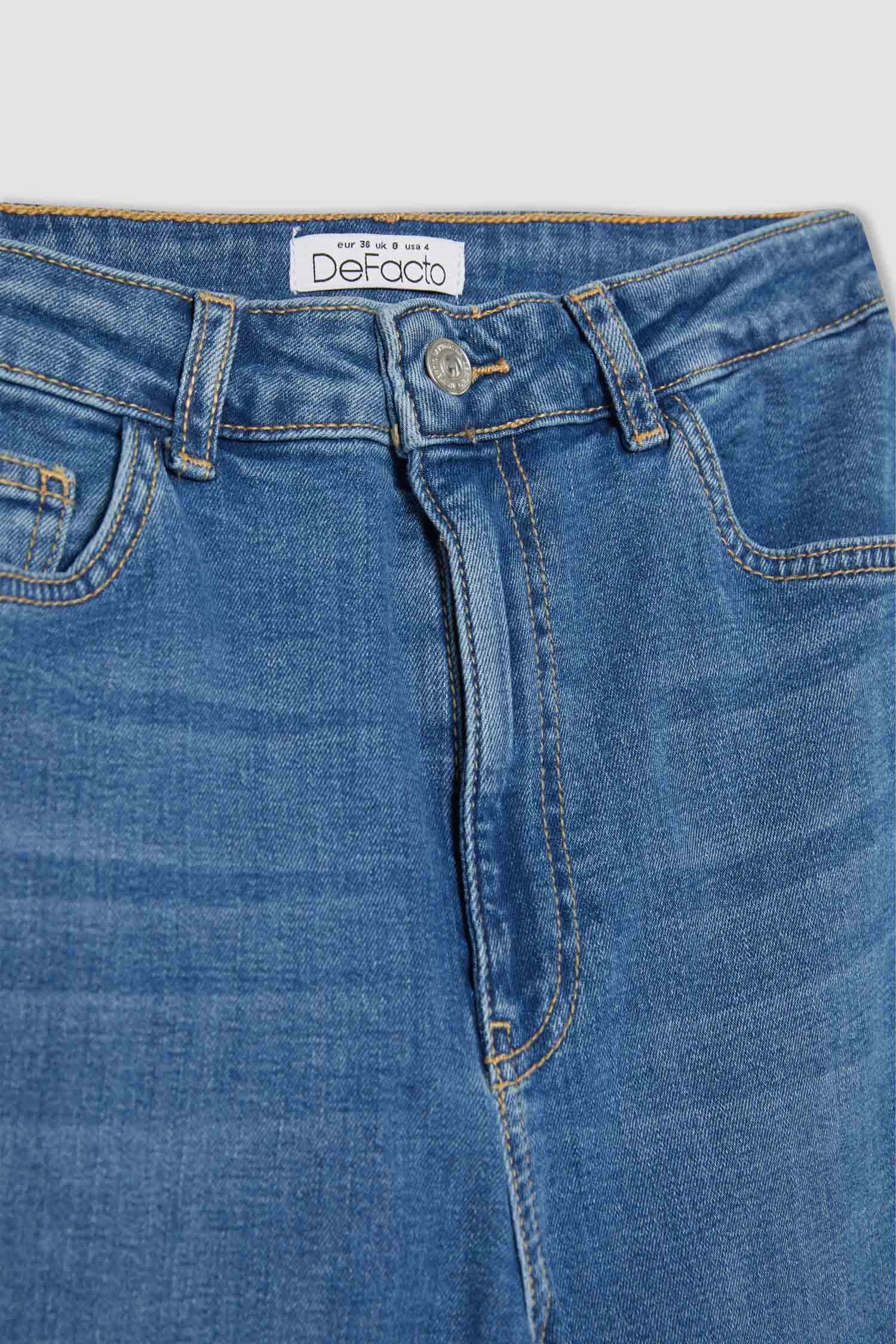 Slim Flare Fit High Waist Straight Flare Leg Long Jeans