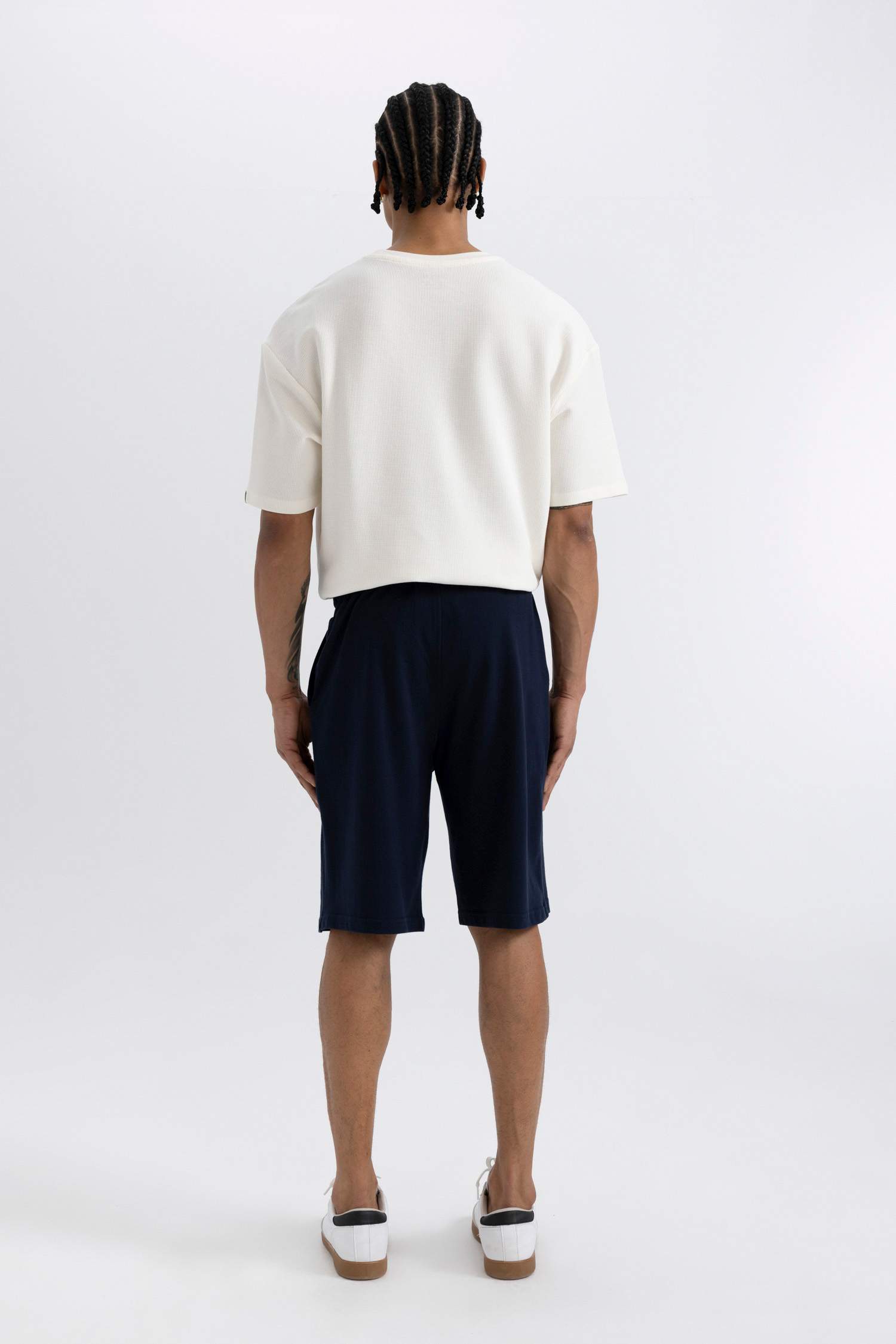 شورت بيجاما قصة عادية بجيب