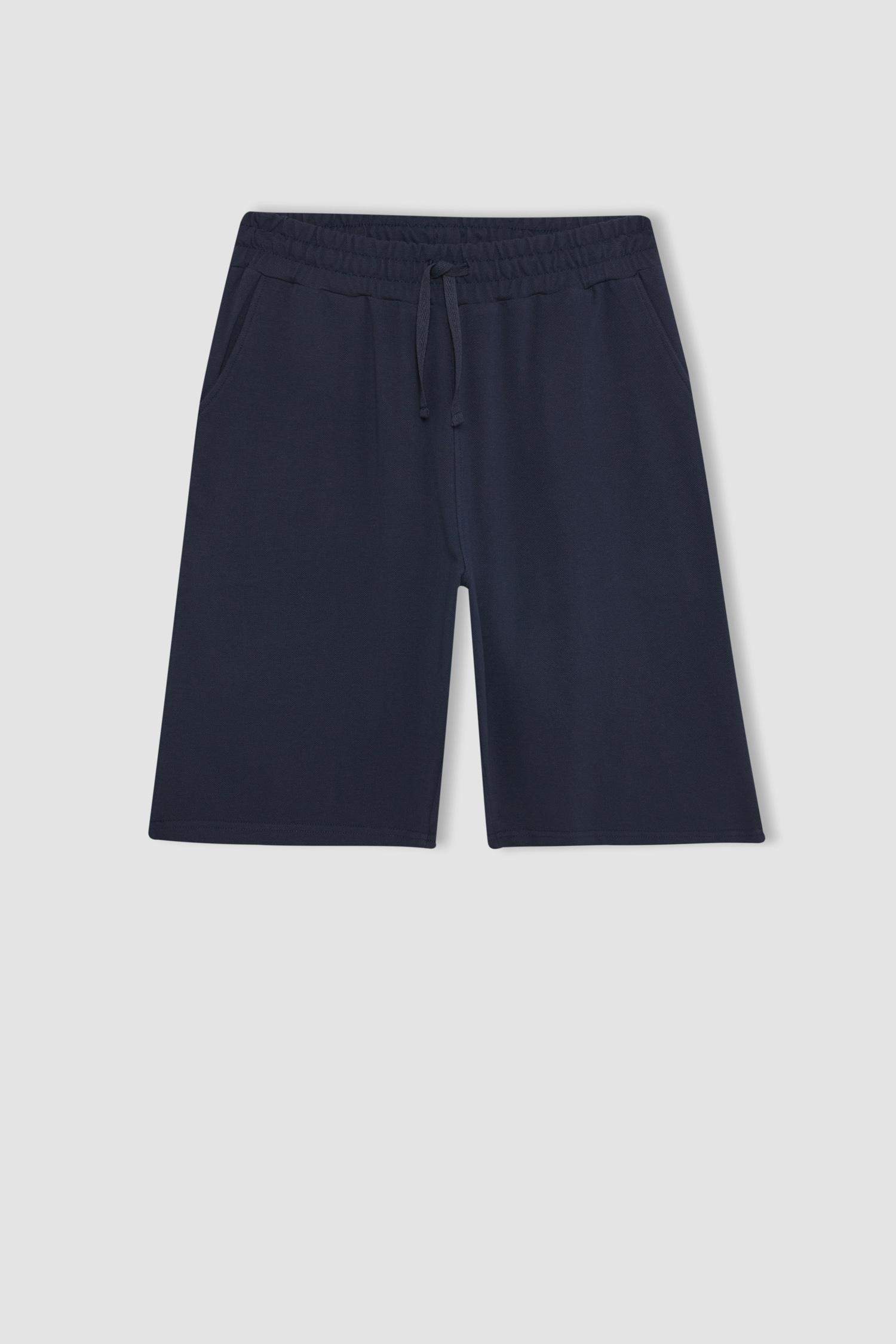 شورت بيجاما قصة عادية بجيب