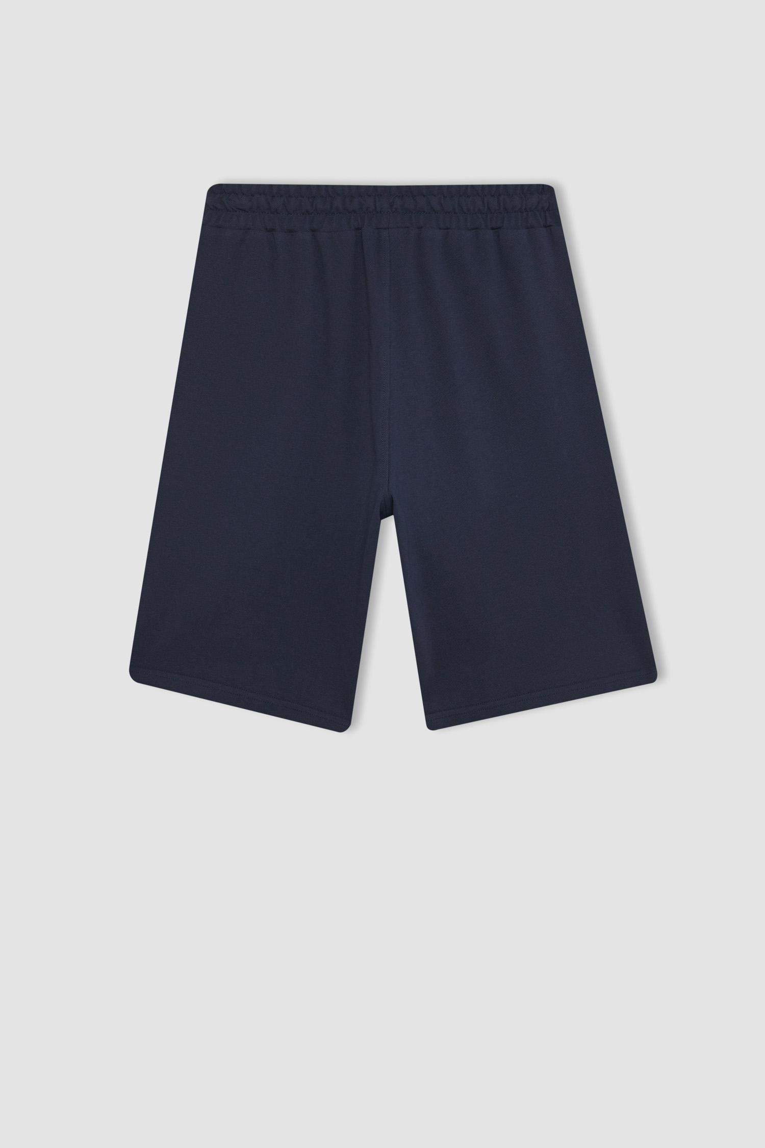 شورت بيجاما قصة عادية بجيب