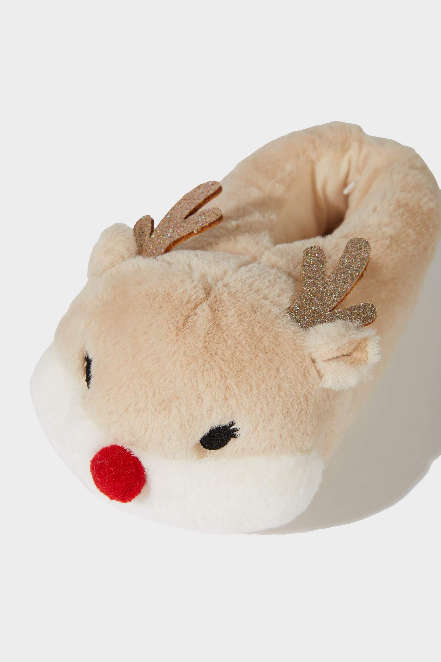 Kız Çocuk Yılbaşı Temalı Düz Taban Panduf