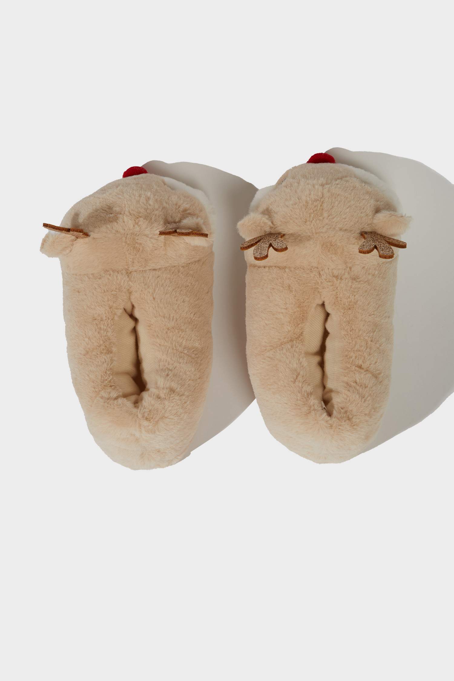 Kız Çocuk Yılbaşı Temalı Düz Taban Panduf