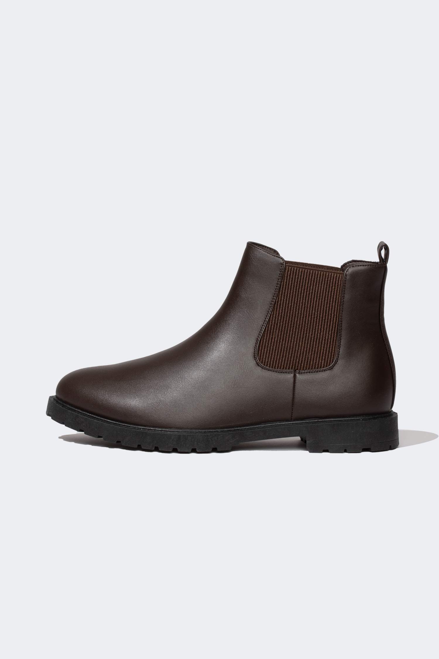 Bottes à enfiler à Semelle Plate Cuir Synthétique Pour Homme