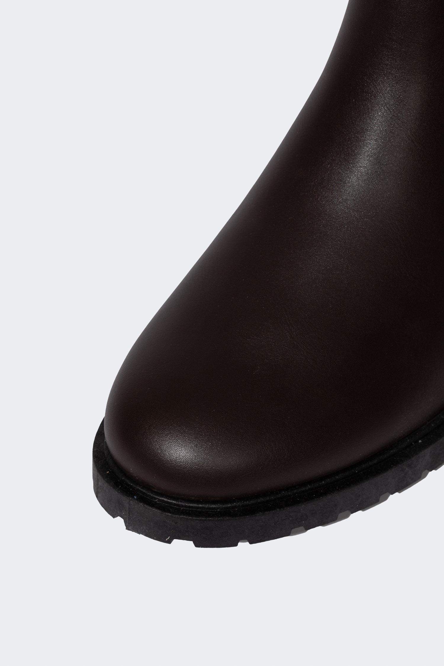 Bottes à enfiler à Semelle Plate Cuir Synthétique Pour Homme