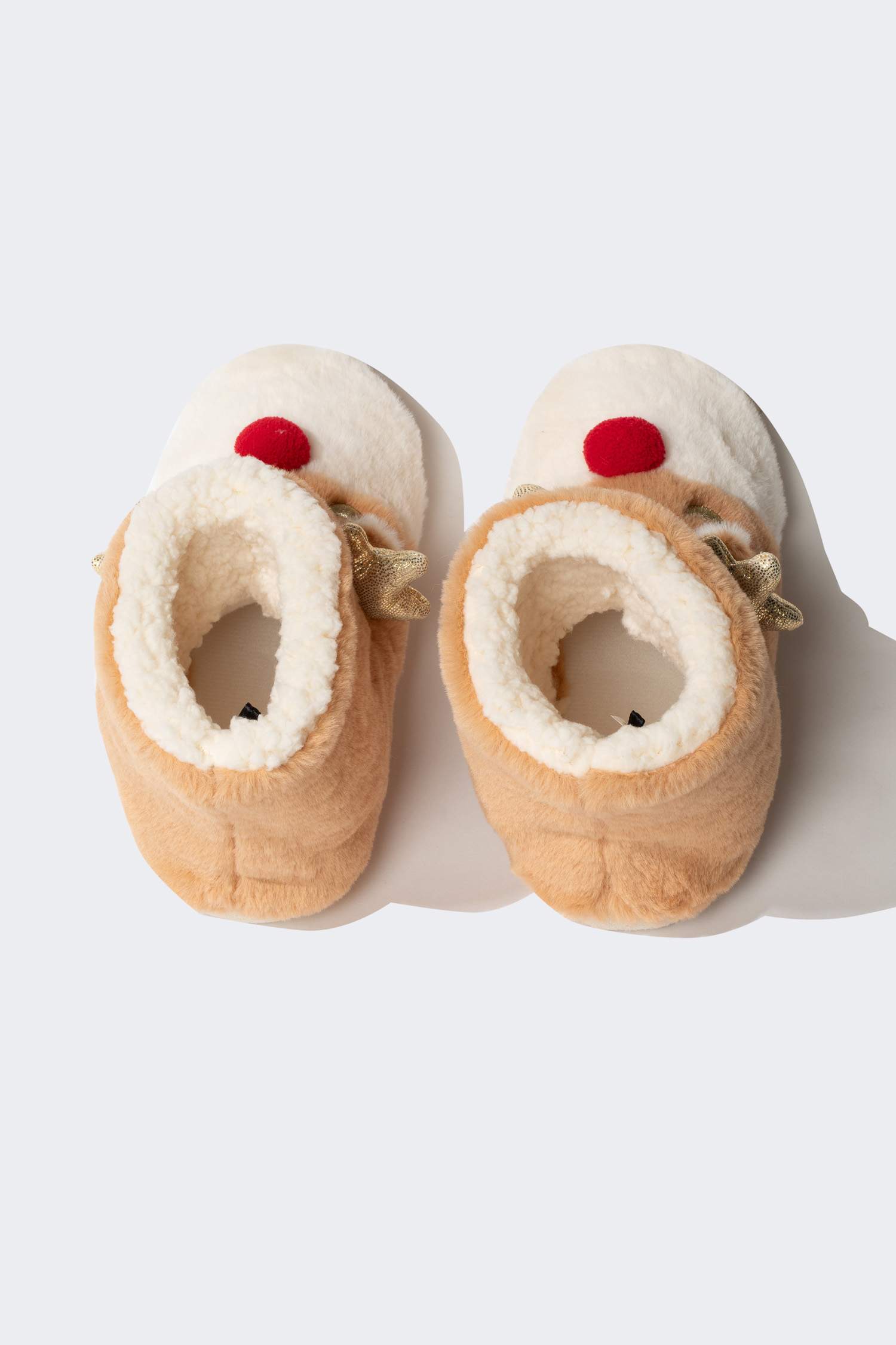 بنطوفة منزلية للبنات بكعب مسطح بدون رباط