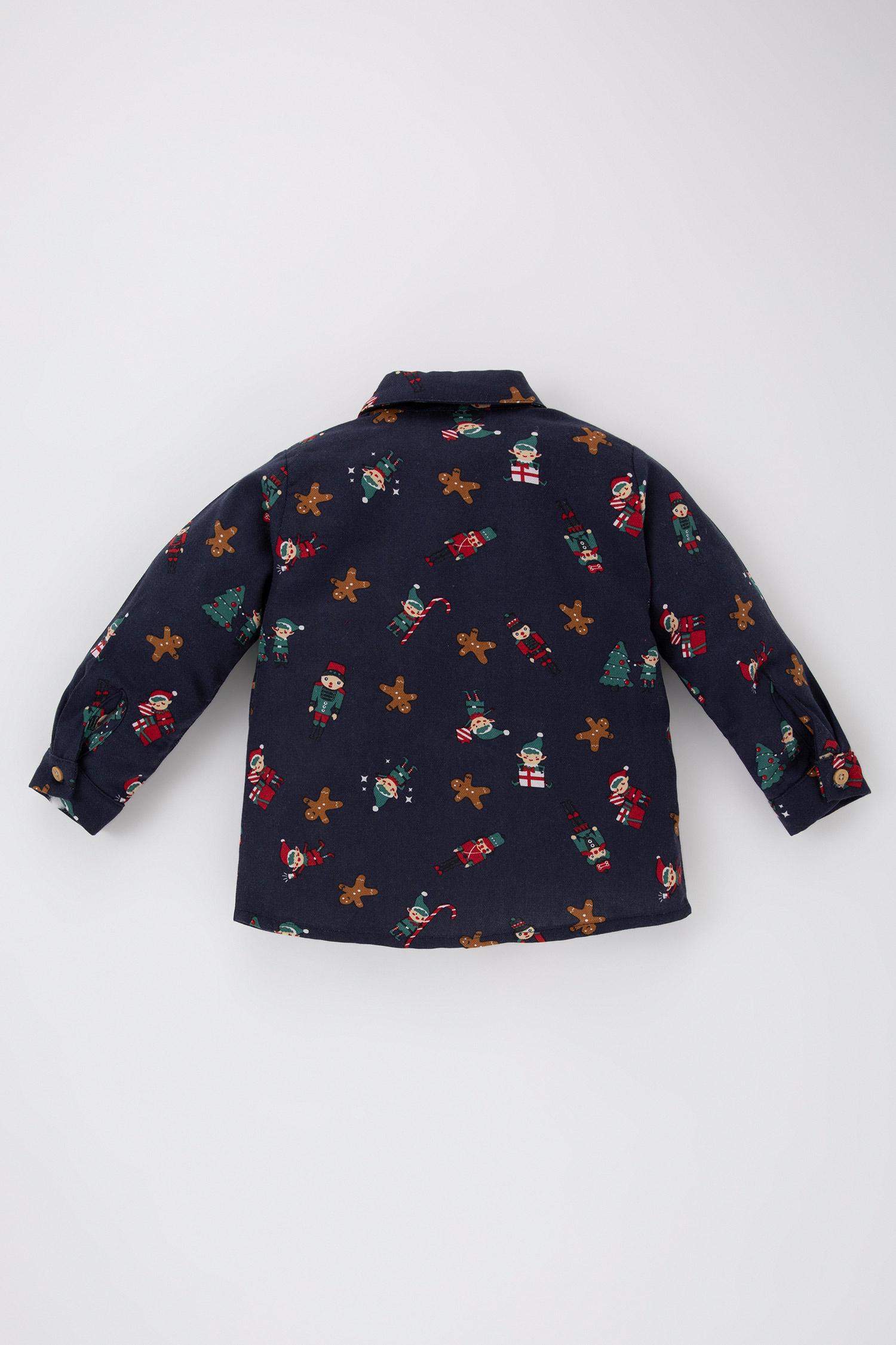 Baby Boy Christmas Themed Shirt with Tie 2 Piece