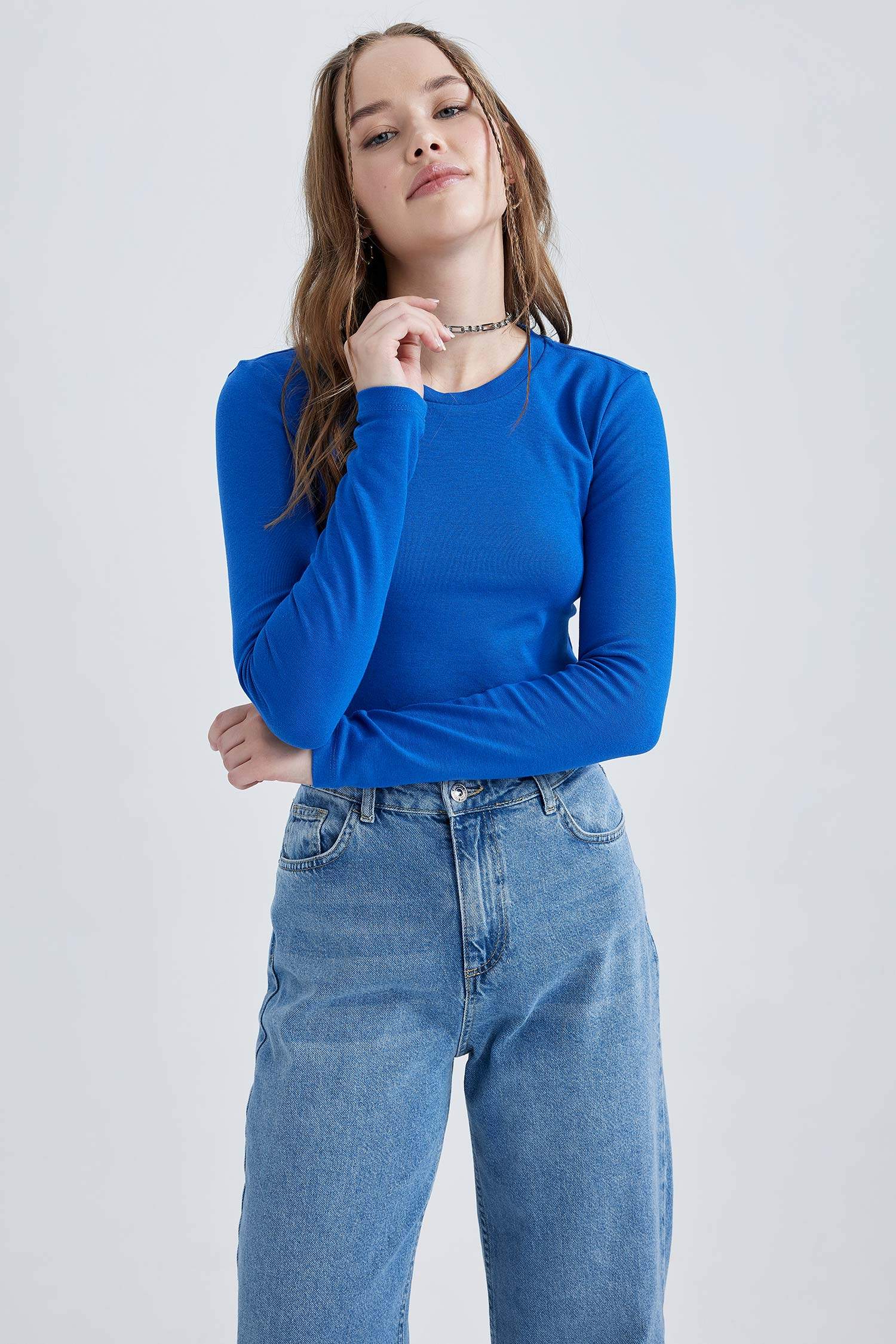 Coool Fitted Ribana Basic Uzun Kollu Tişört