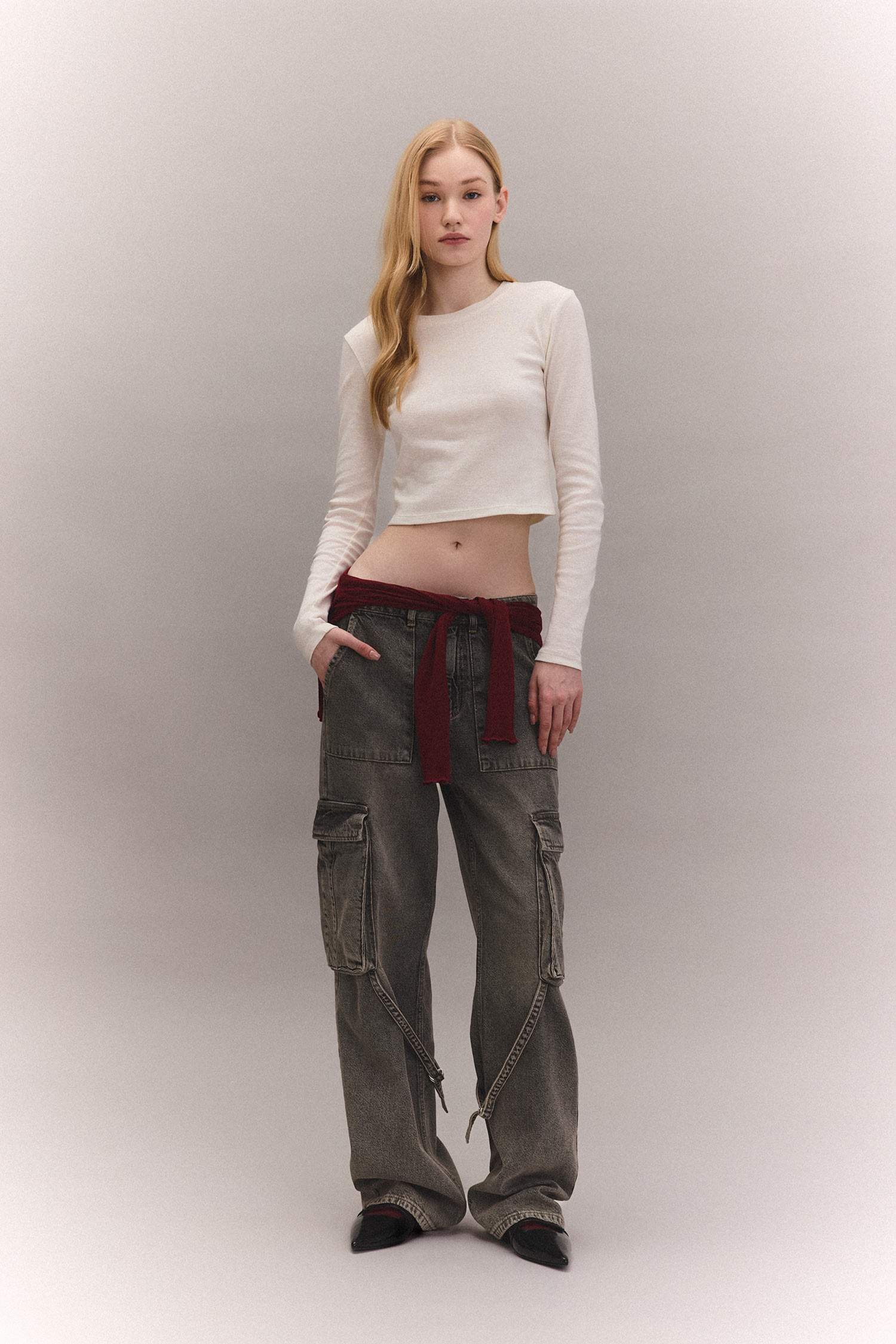 تيشيرت ردن طويل سليم فيت