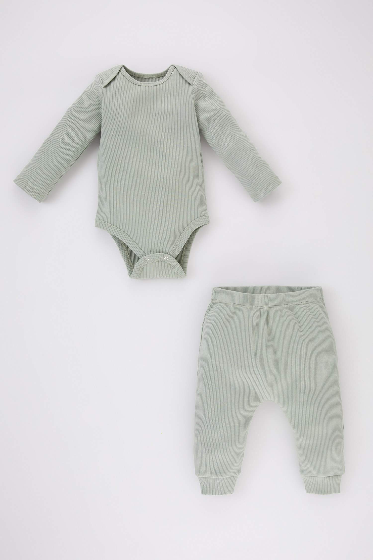 Baby Girl Ribbed Camisole Snap Body Bottom Set of 2