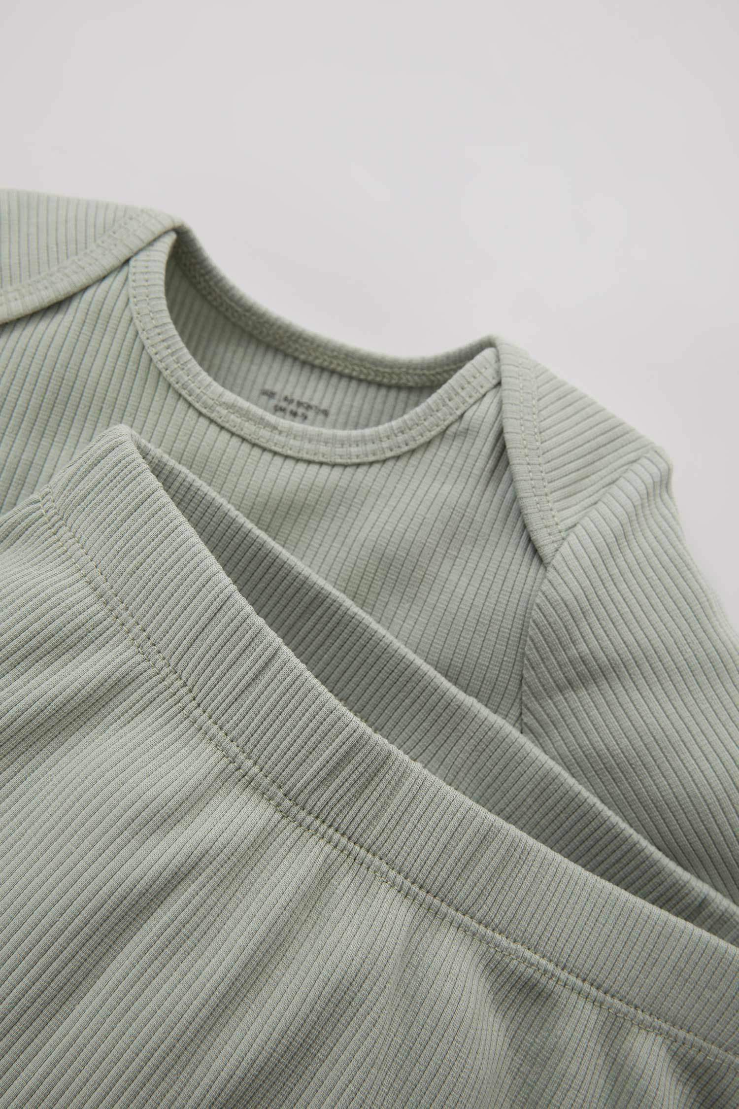 Baby Girl Ribbed Camisole Snap Body Bottom Set of 2