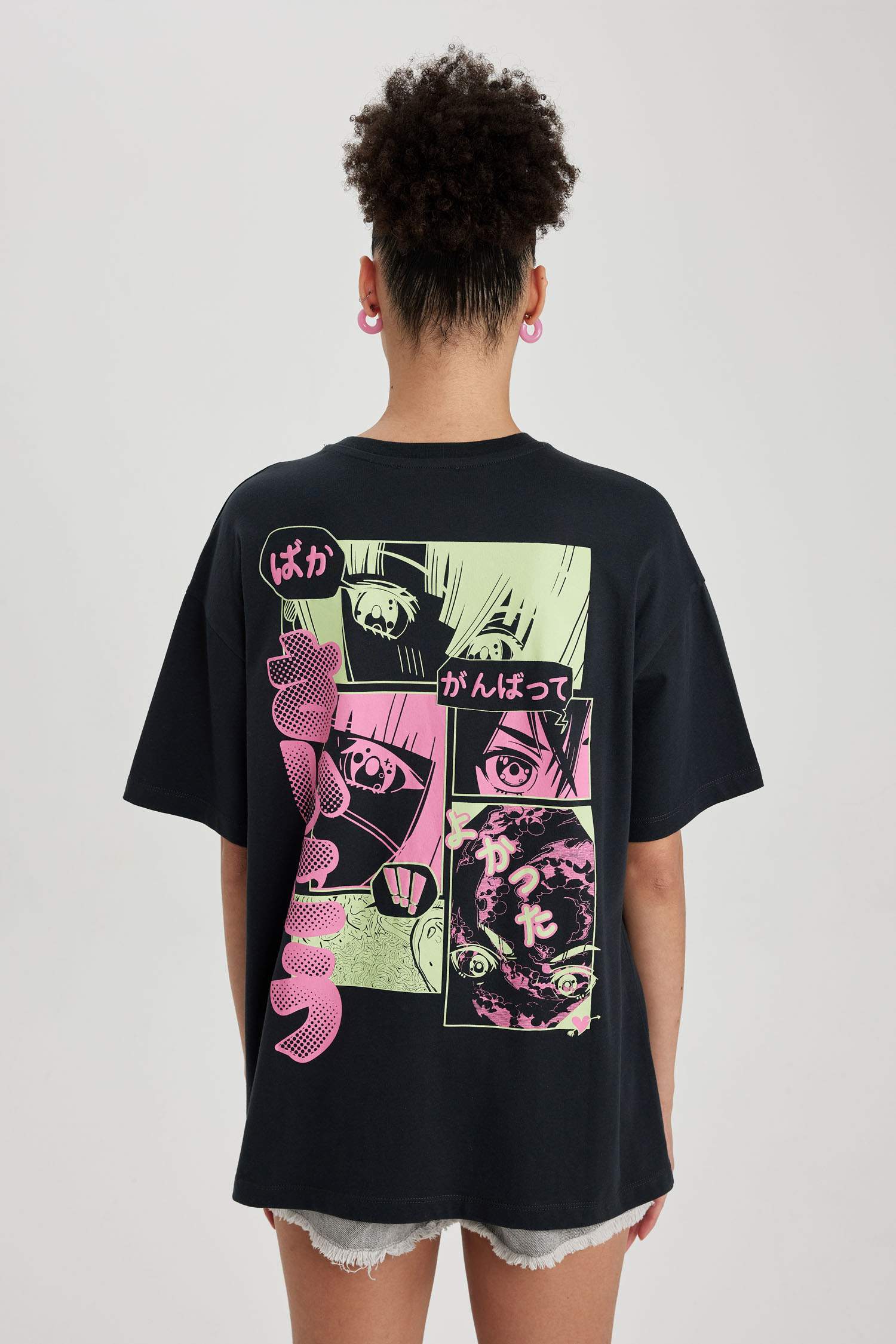 Oversize Fit Printed Short Sleeve T-Shirt