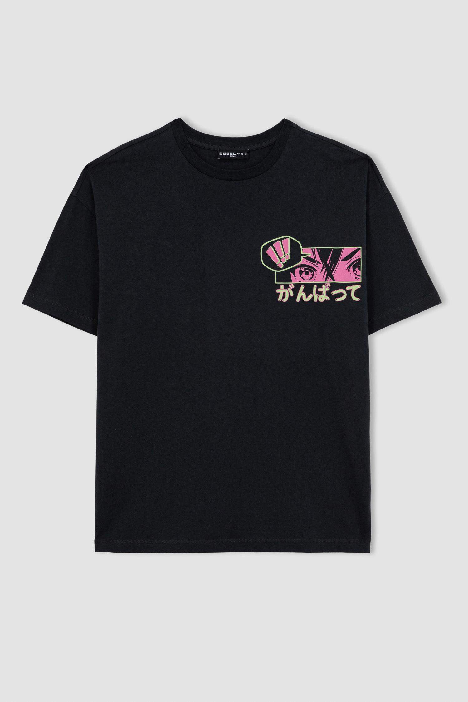 Oversize Fit Printed Short Sleeve T-Shirt