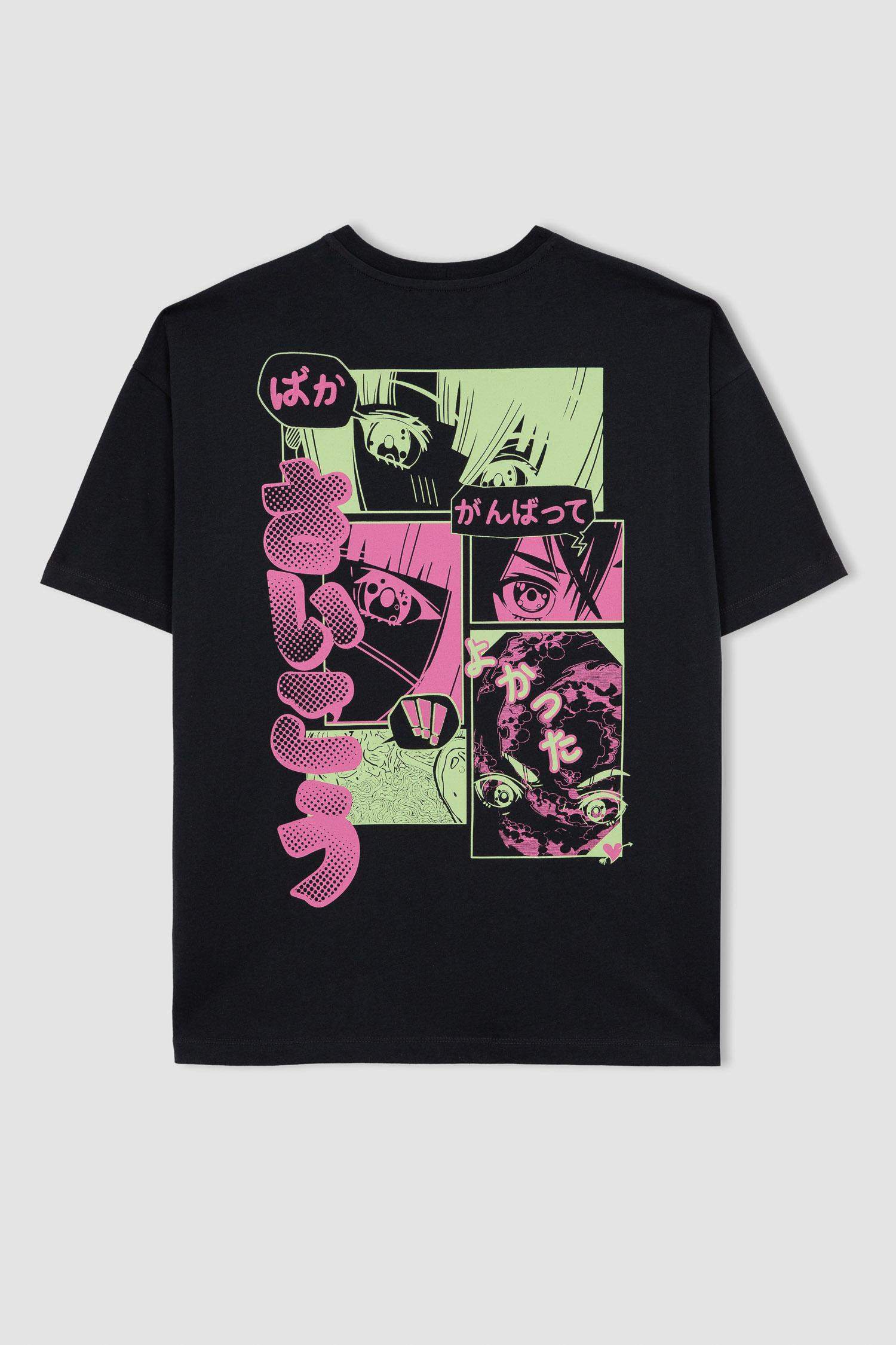 Oversize Fit Printed Short Sleeve T-Shirt