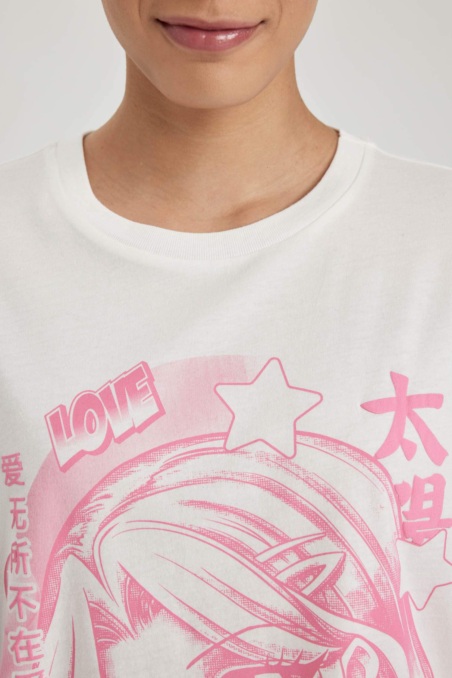 Oversize Fit Printed Short Sleeve T-Shirt